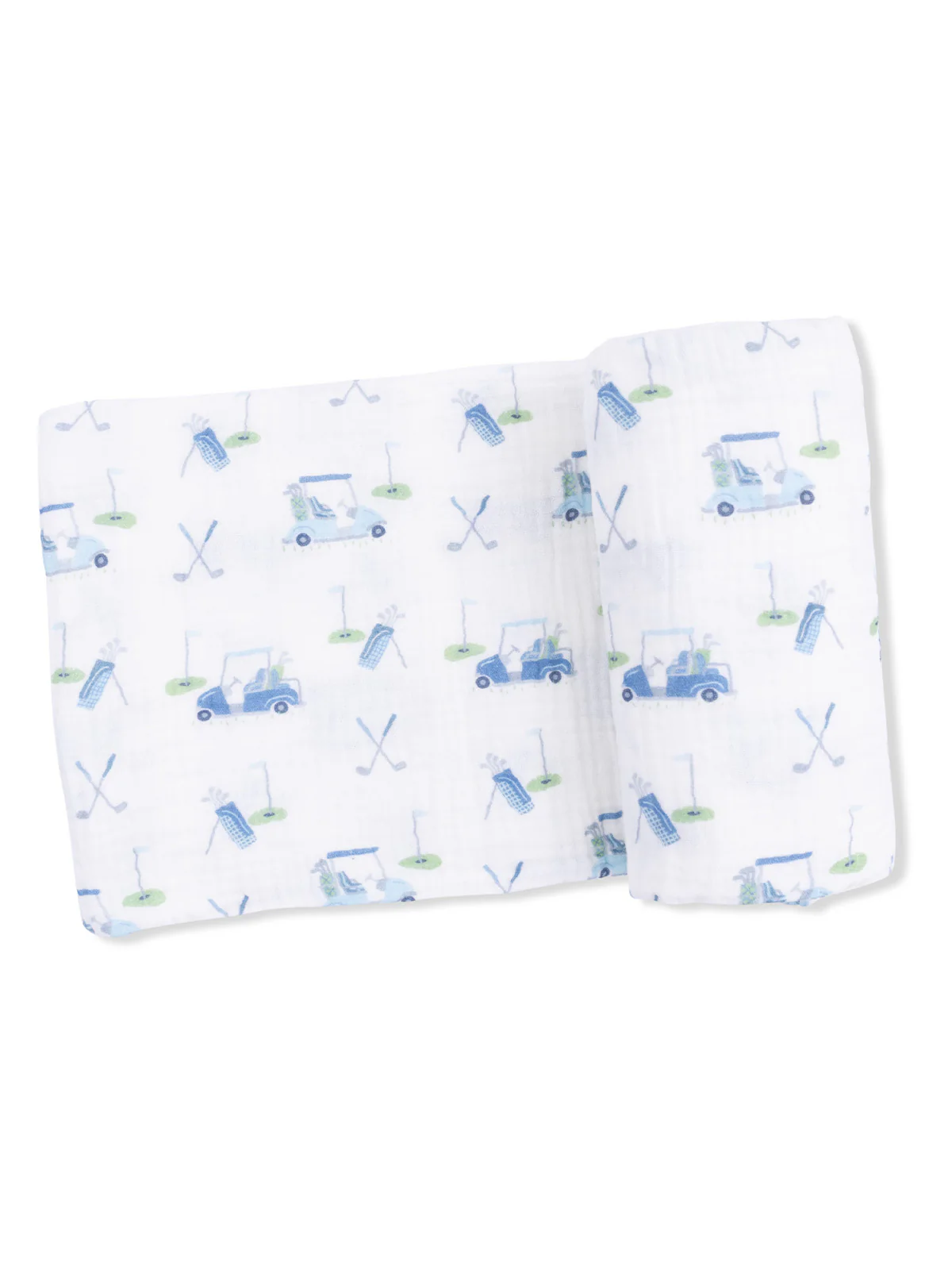 Muslin Swaddle, Baby Golf Carts Blue