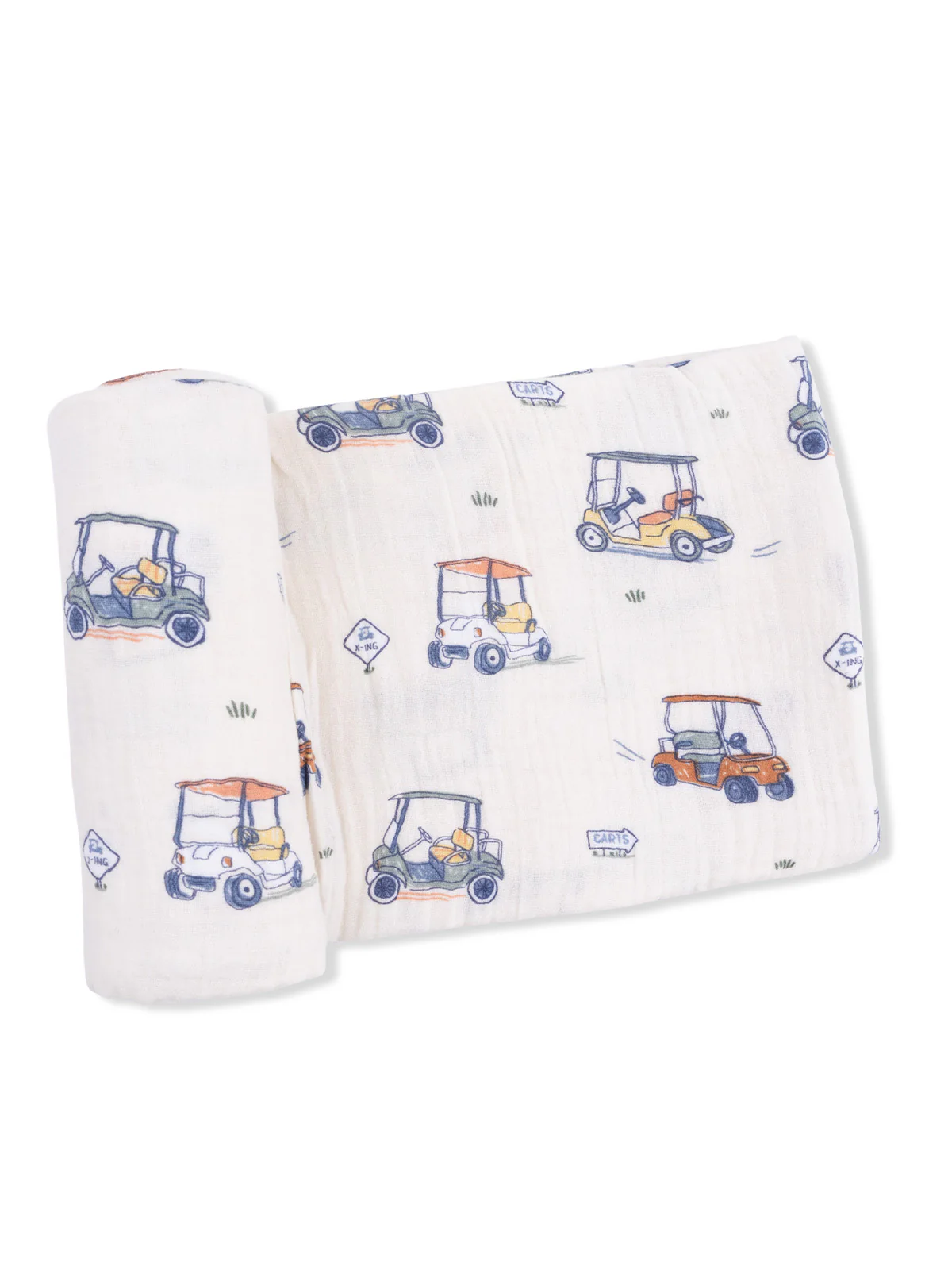 Muslin Swaddle, Zooming Golf Carts