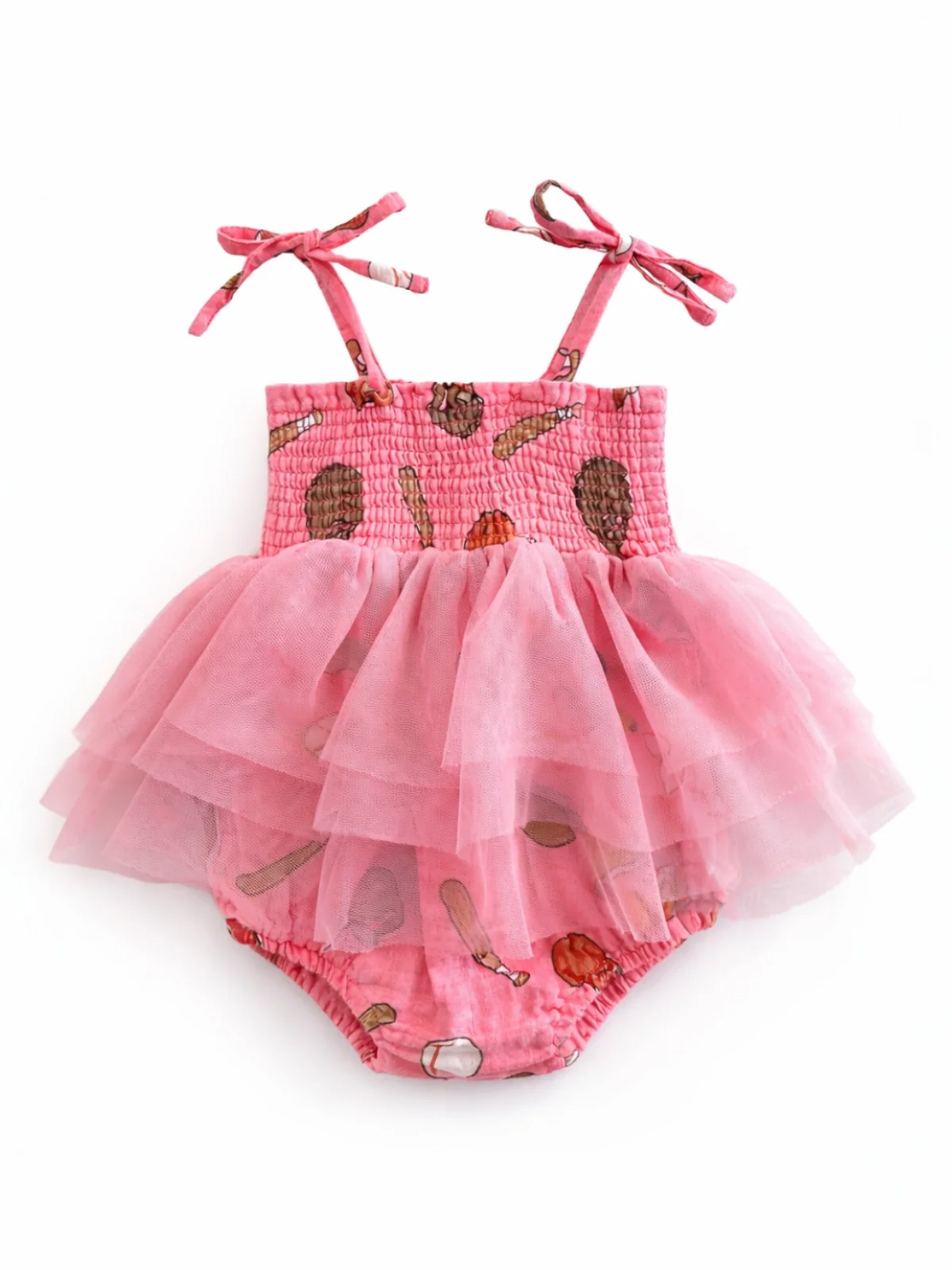 Muslin Tutu Bubble, Baseball Pink - Image 2