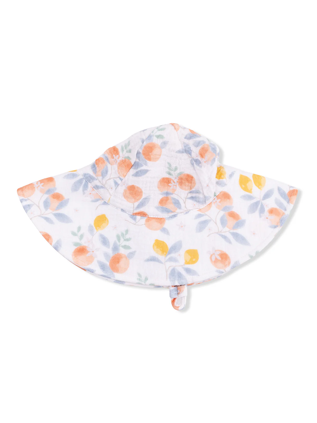 Muslin Wide Brim Sunhat, Citrus Floral