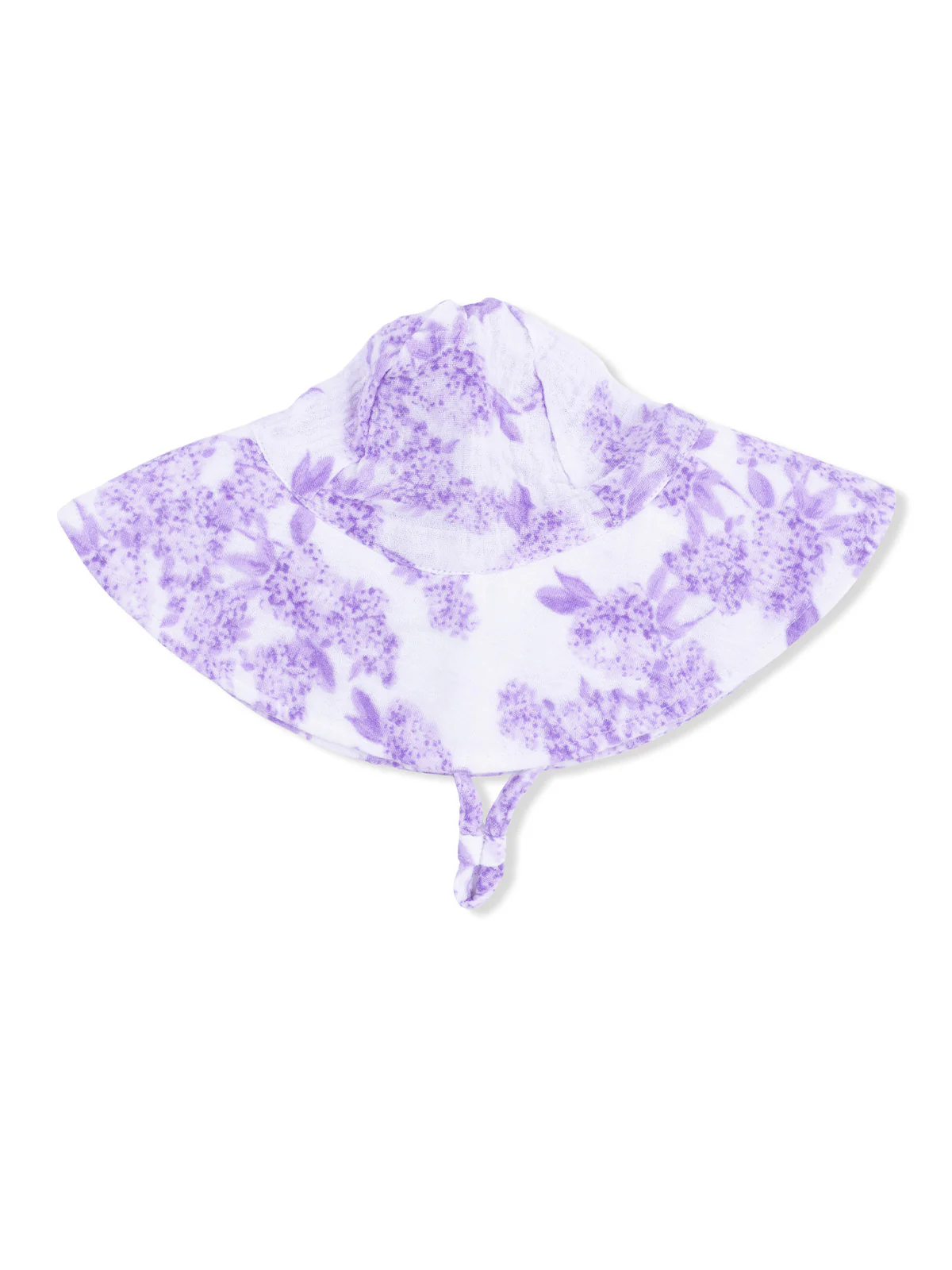 Muslin Wide Brim Sunhat, Lilac Floral