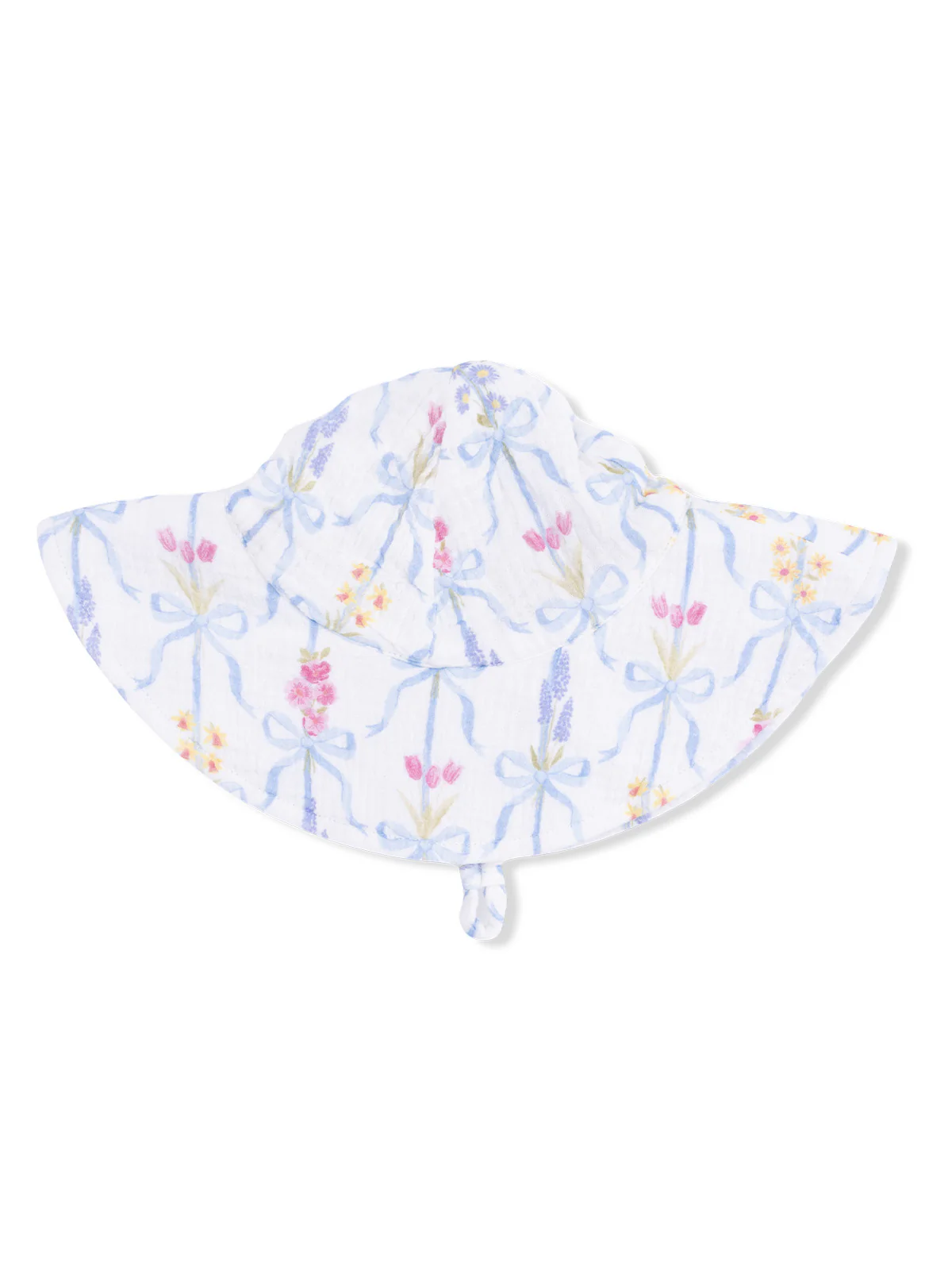 Muslin Wide Brim Sunhat, Ribbon Bouquets