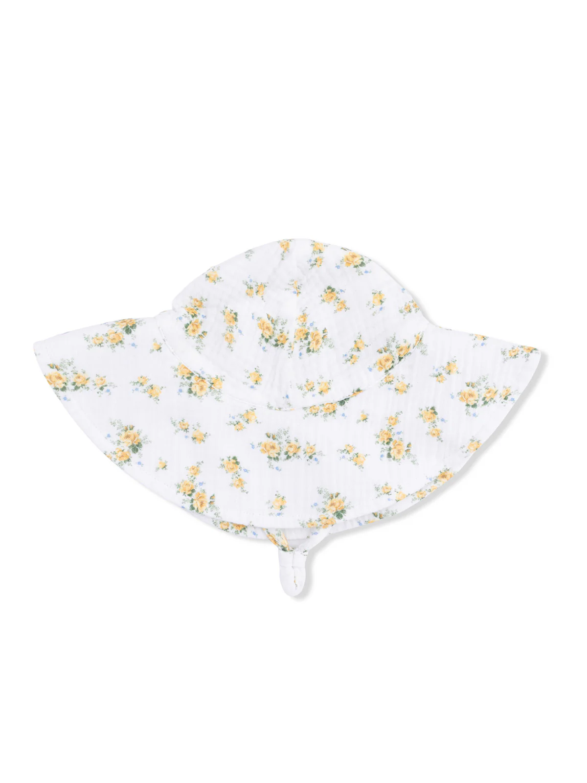 Muslin Wide Brim Sunhat, Sunshine Roses