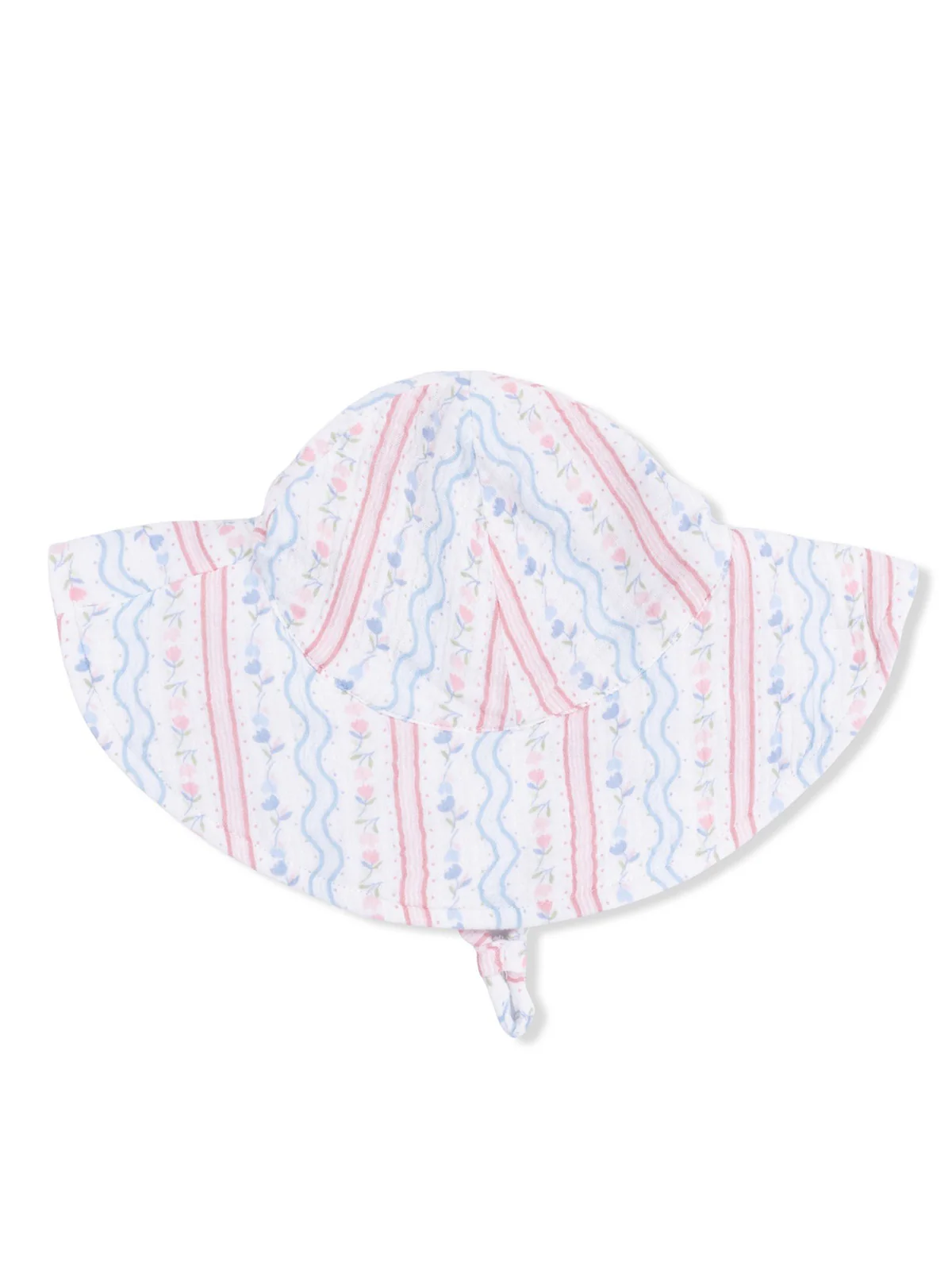 Muslin Wide Brim Sunhat, Tulip Stripe