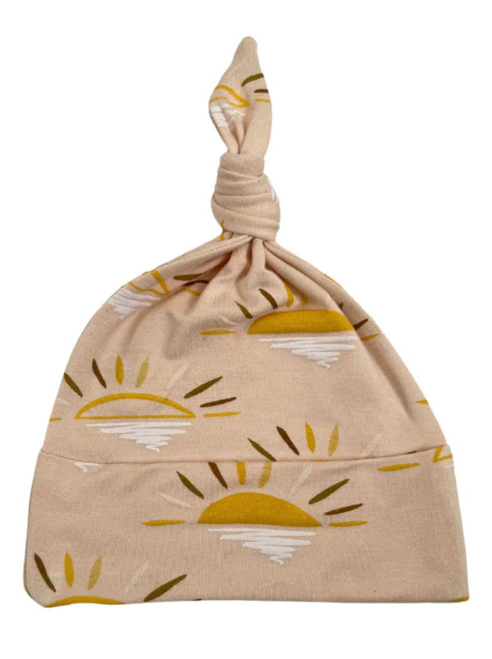 Newborn Knot Beanie, Sand Sun