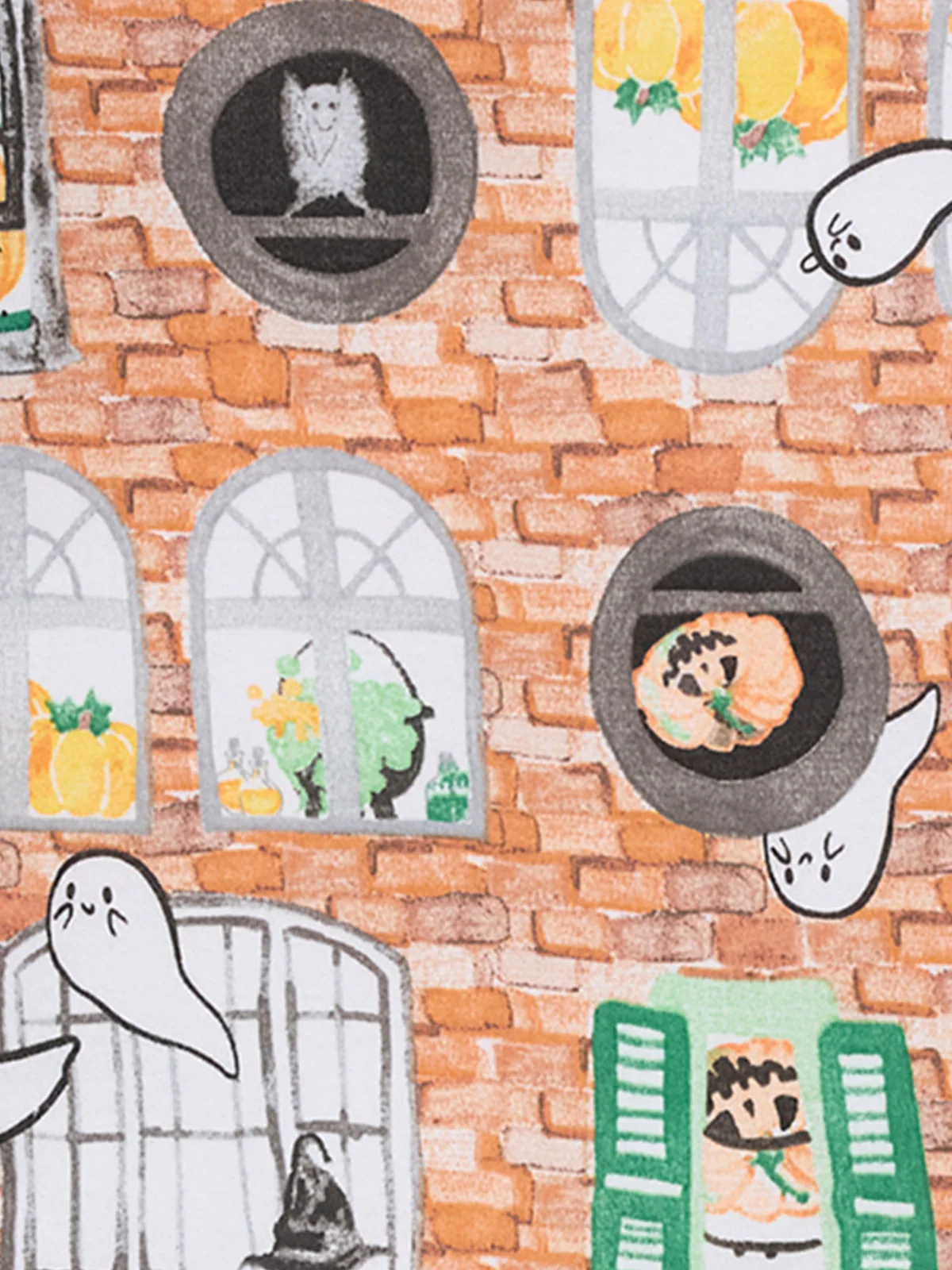 Organic 2-Piece Pajama Set, Haunted Castle - Image 3
