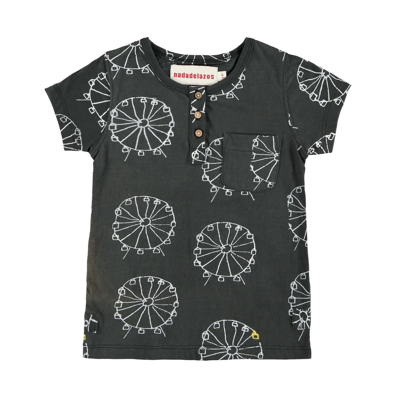 Organic Cotton Ferris Wheel Button Tee