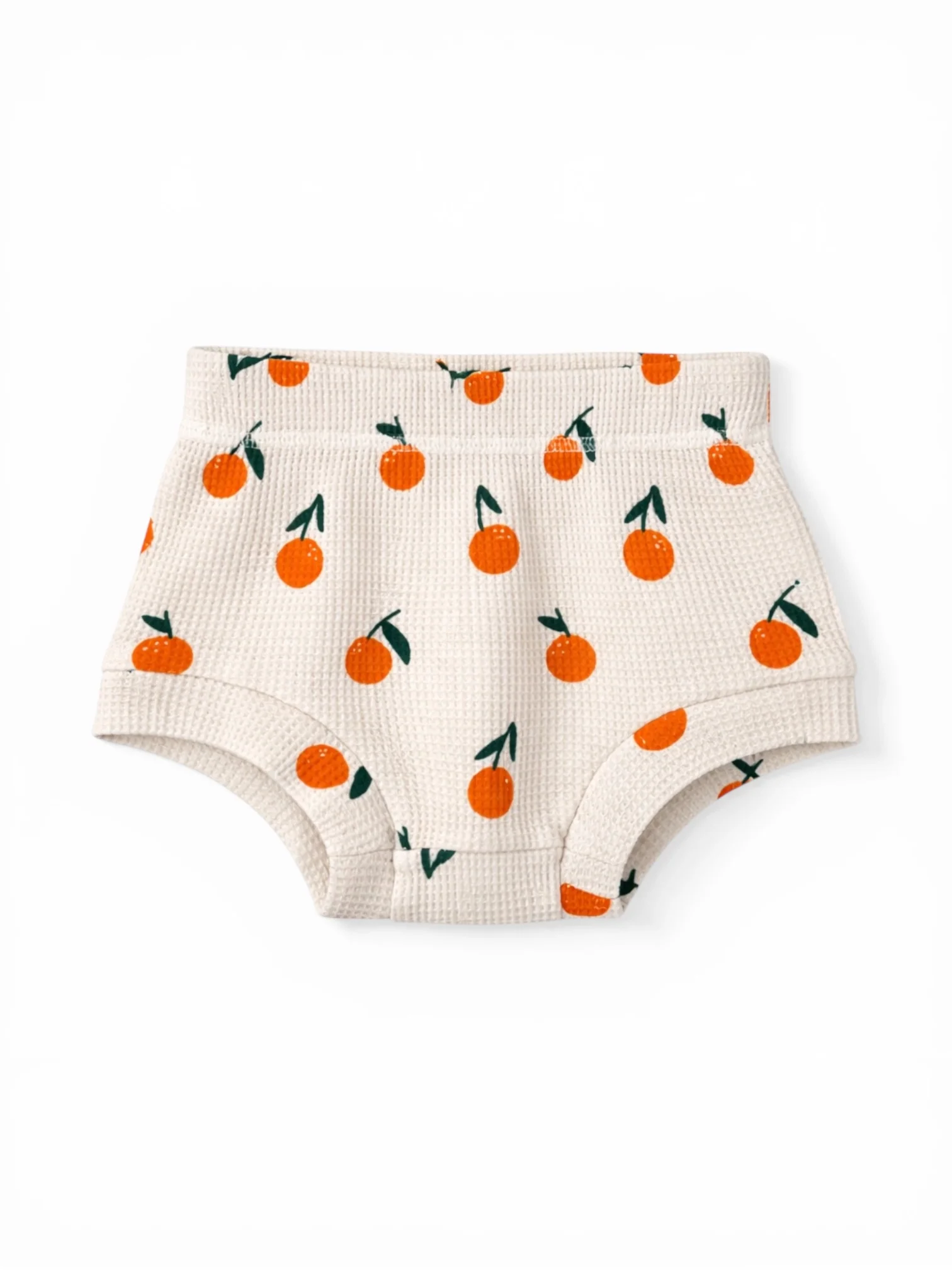Organic Cotton Waffle Shorts, Oranges