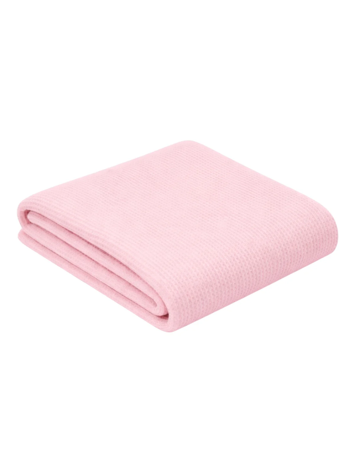 Organic Cotton Waffle Swaddle Blanket, Blush