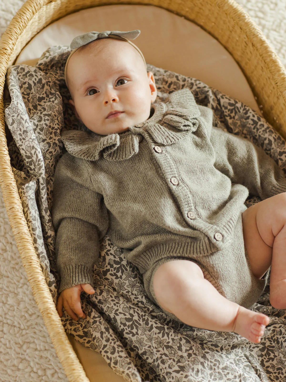 Organic Knit Bloomer, Heathered Basil - Image 2
