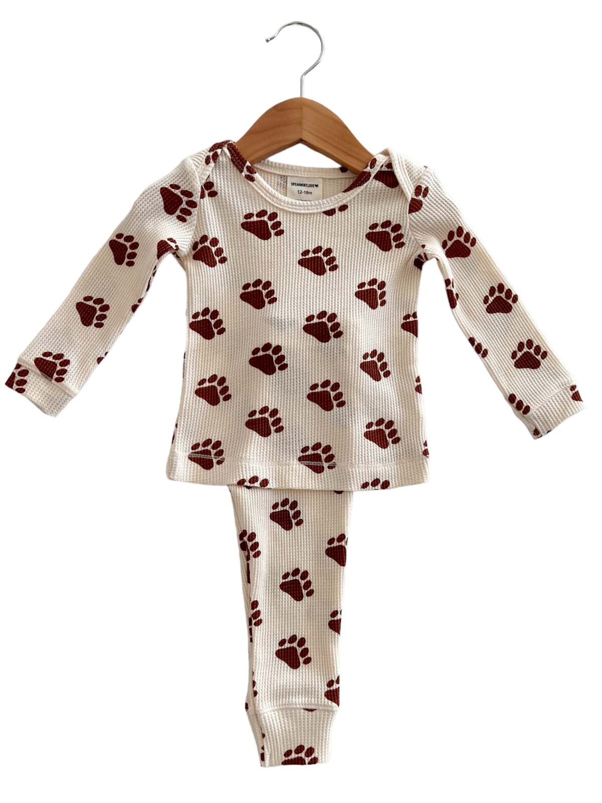 Organic Waffle 2-Piece Set, Bear Paw - Image 3