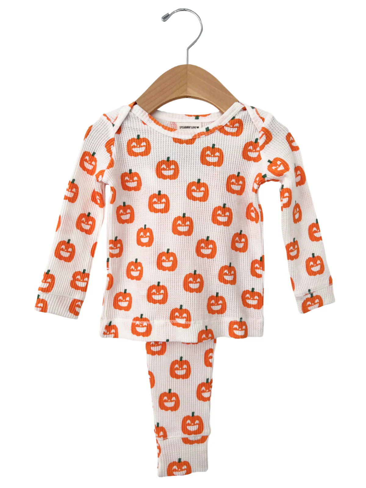 Organic Waffle 2-Piece Set, Jack-O-Lantern