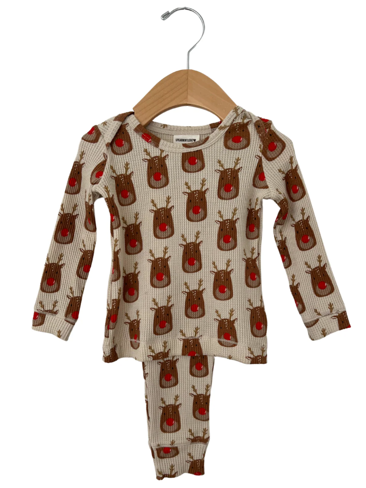 Organic Waffle 2-Piece Set, Reindeer - Image 2