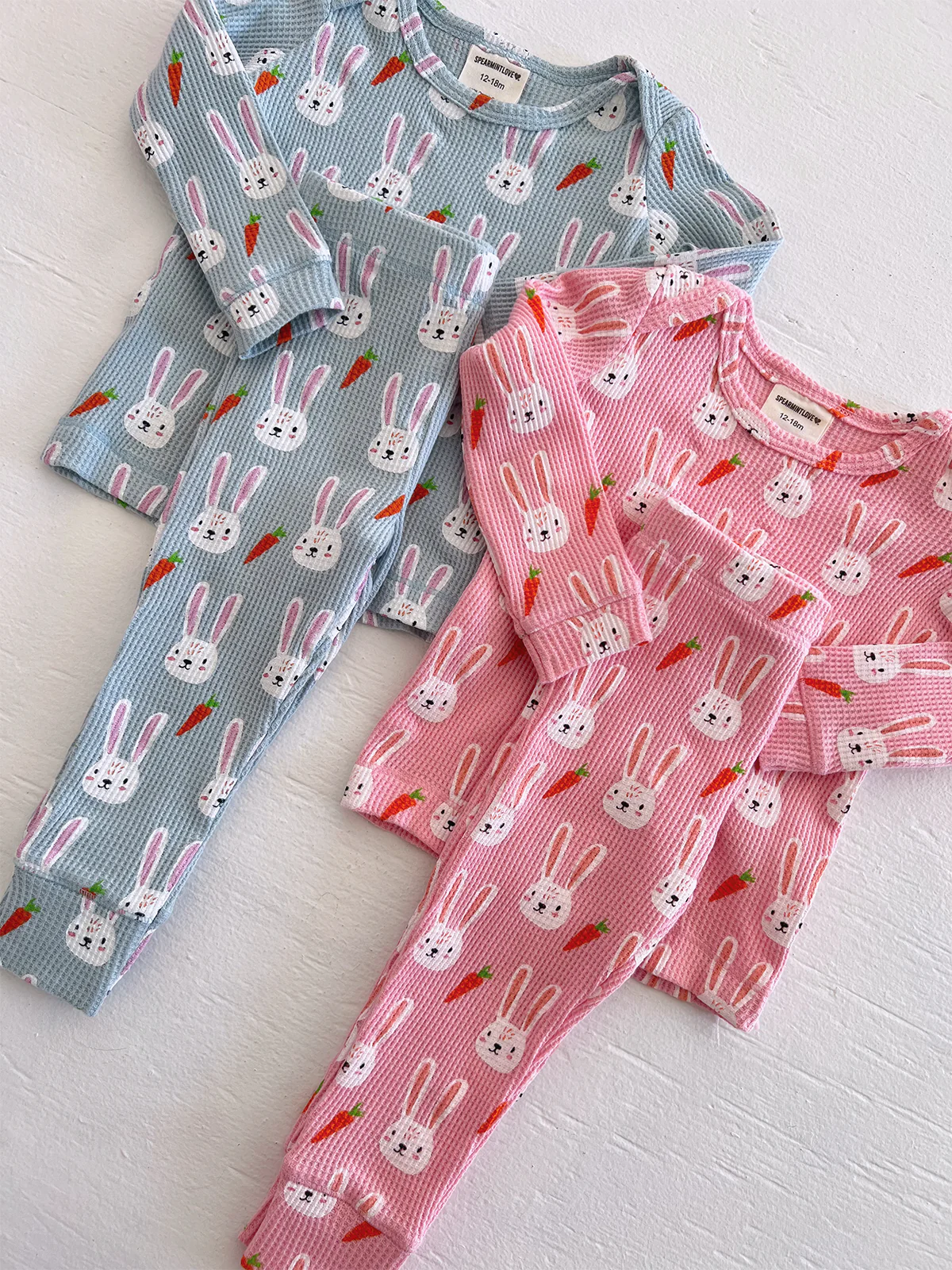 Organic Waffle 2-Piece Set, Sister Bunny - Image 4