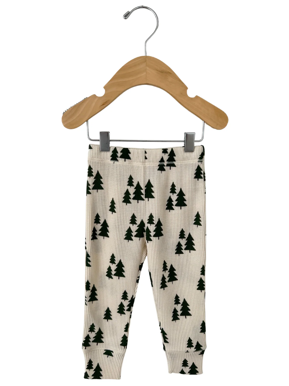 Organic Waffle 2-Piece Set, Forest Green Trees - Image 3