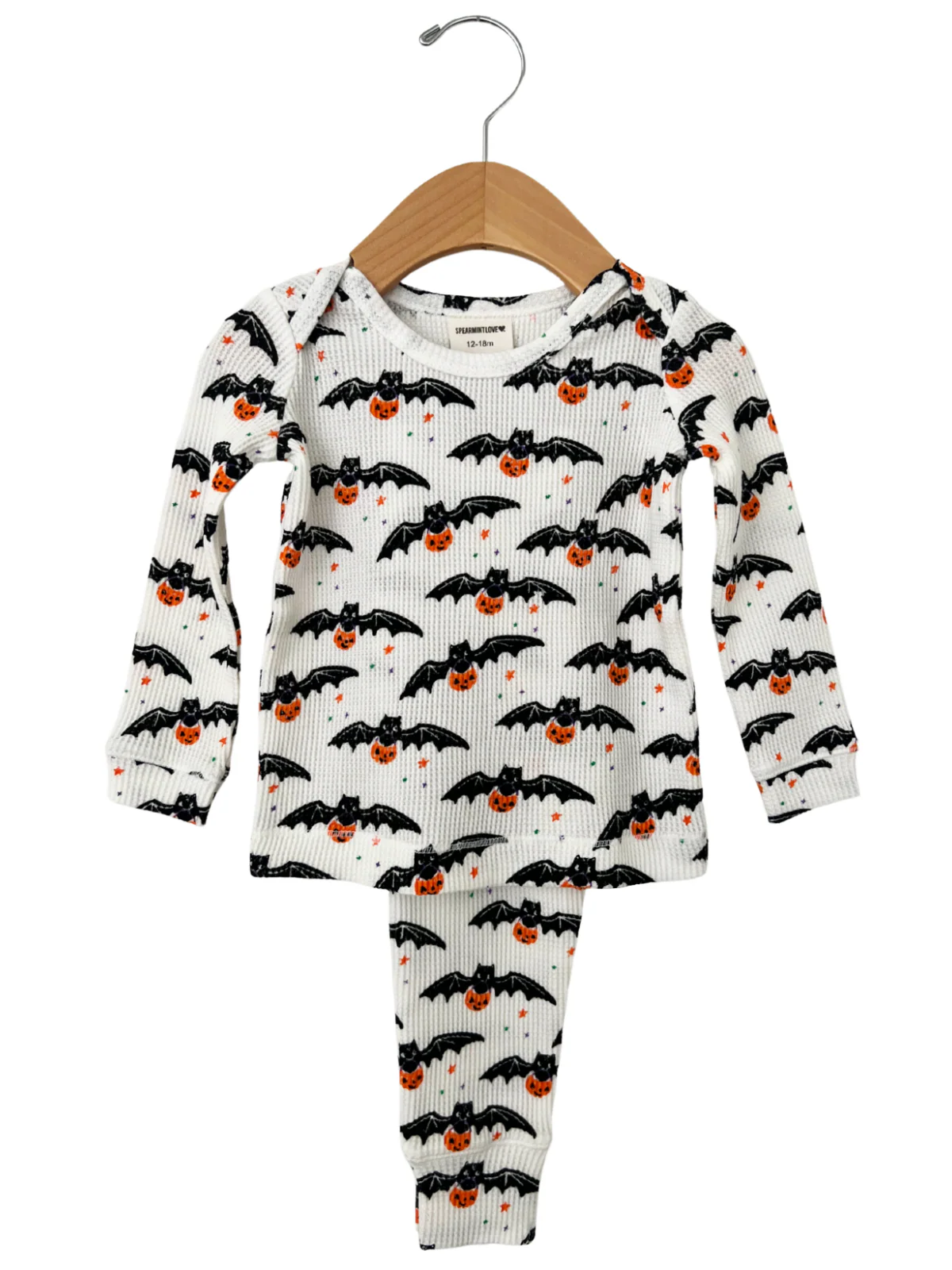 Organic Waffle 2-Piece Set, Trick or Treating Bat - Image 2