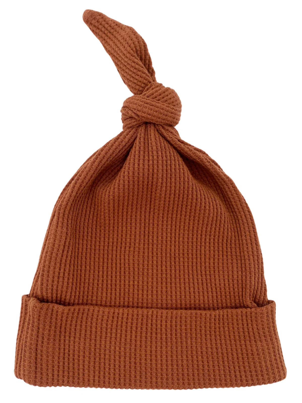 Organic Waffle Knot Beanie, Caramel - Image 2