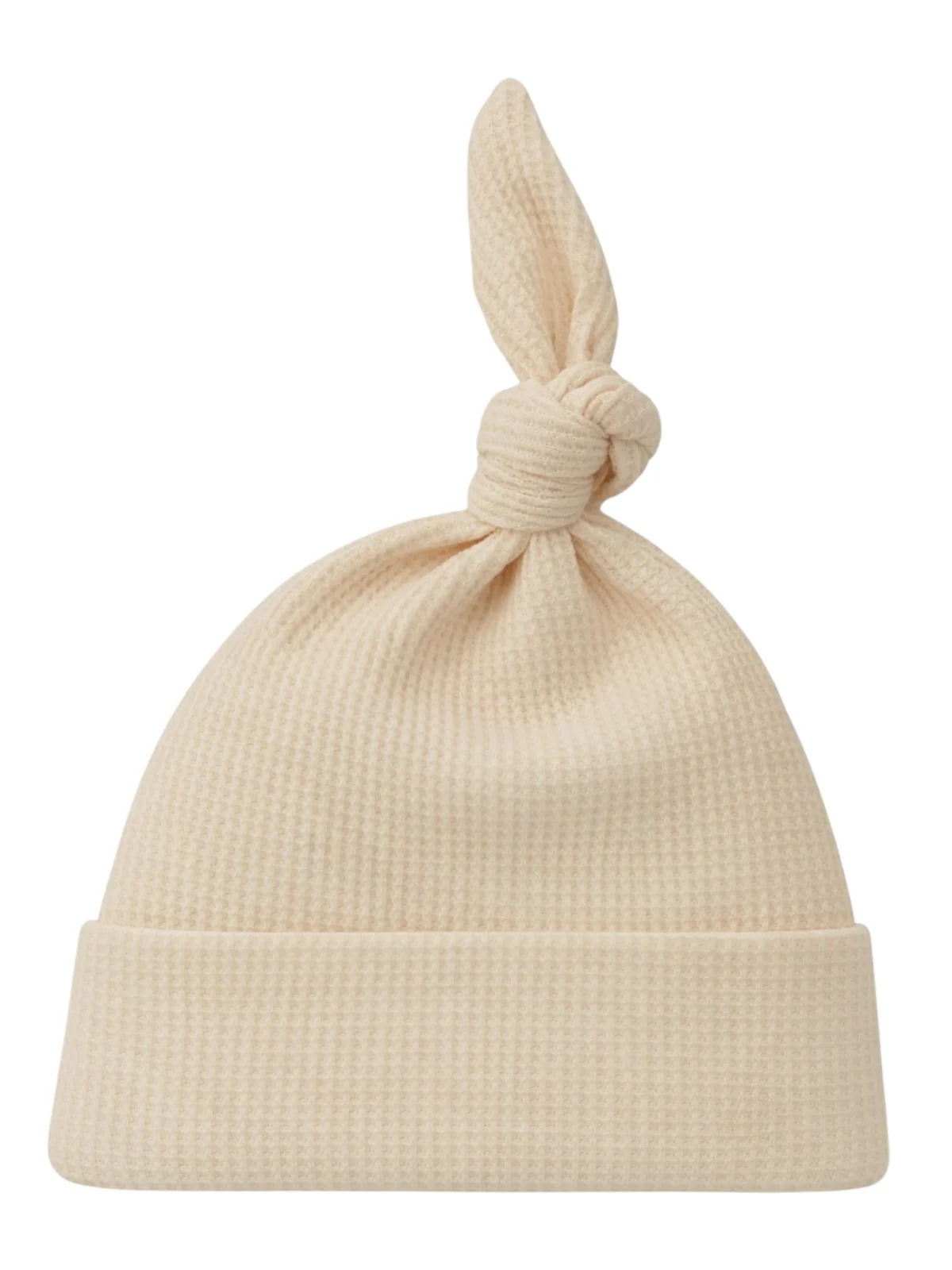Organic Waffle Knot Beanie, Snow