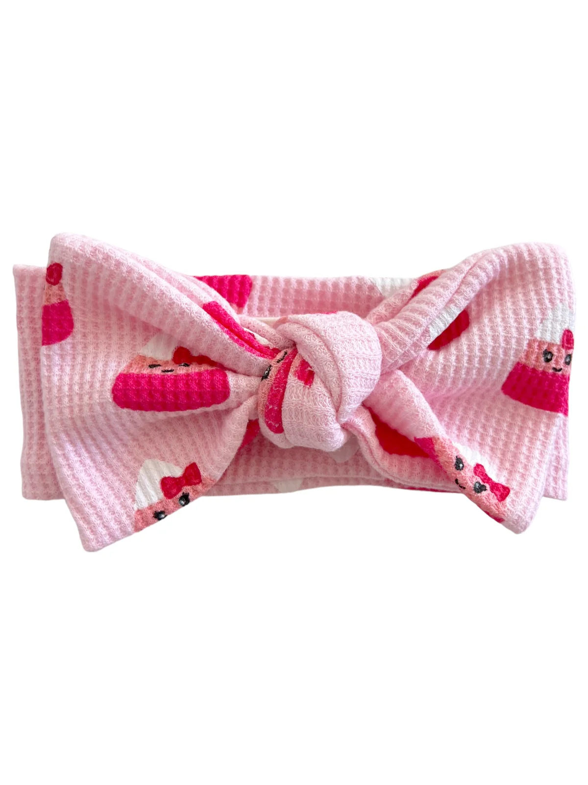Organic Waffle Knot Bow, Miss Candy Corn - Image 2