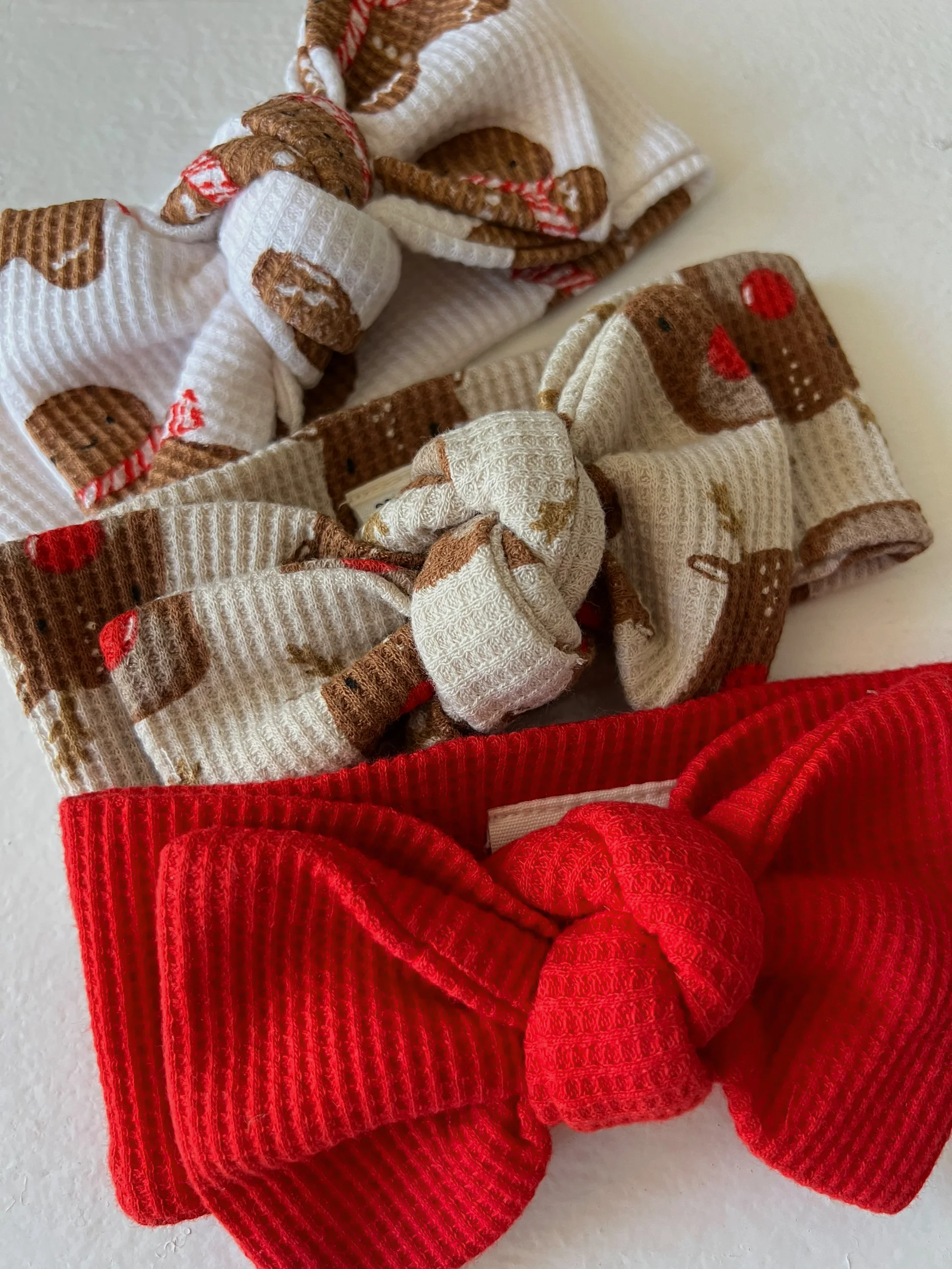 Organic Waffle Knot Bow, Reindeer - Image 5
