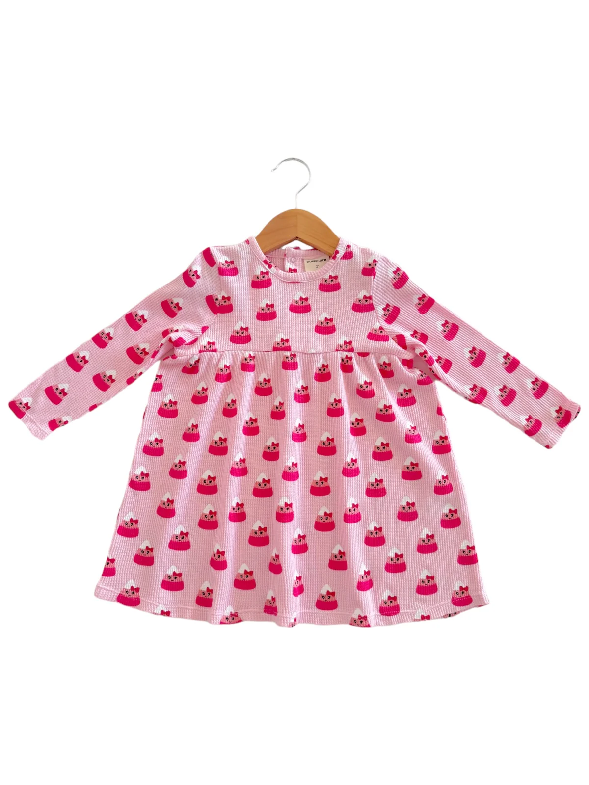 Organic Waffle Simple Dress, Miss Candy Corn