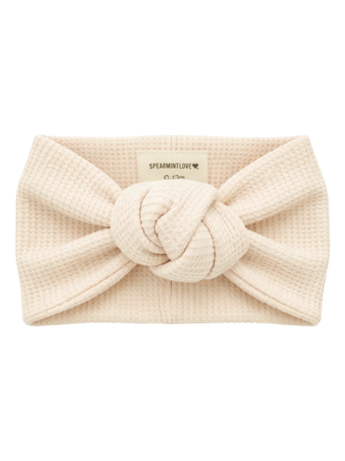 Organic Waffle Turban Headband, Snow