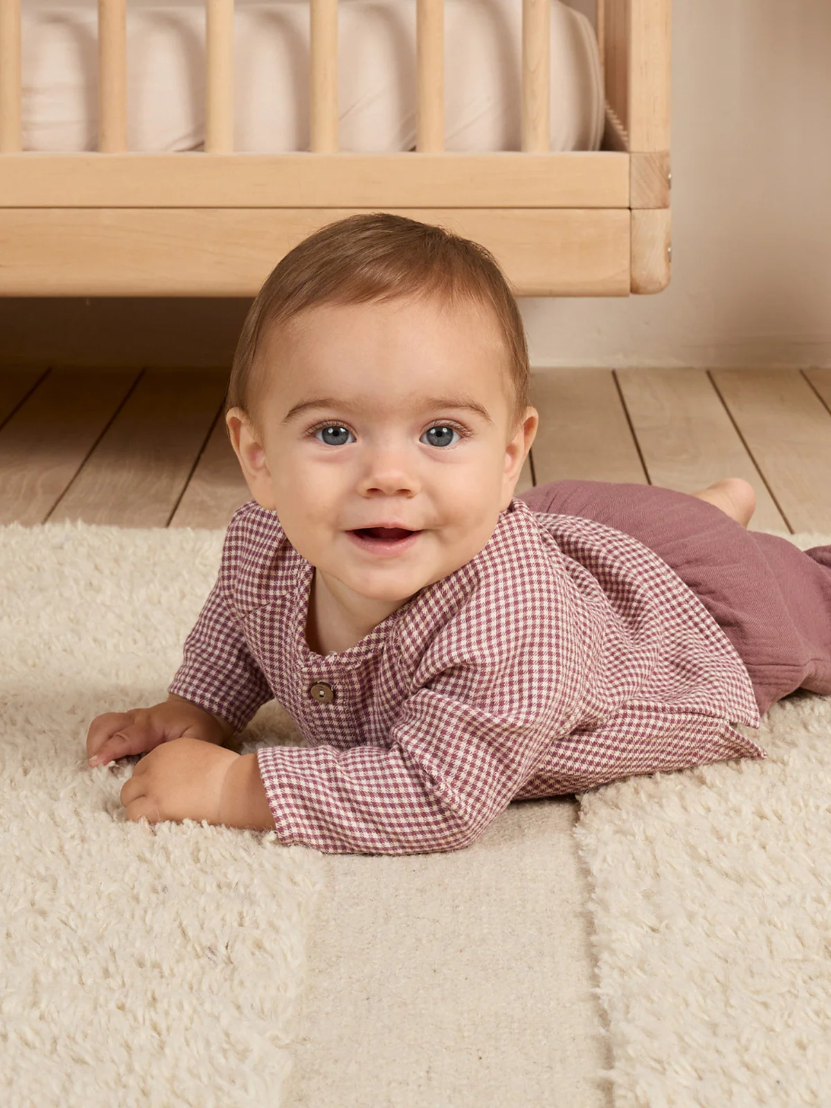 Organic Zion Shirt, Plum Gingham - Image 4