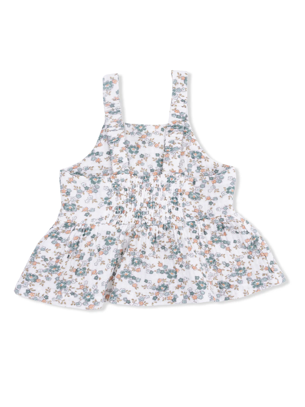 Peplum Tank & Smocked Waist Pant, Camille Floral - Image 2