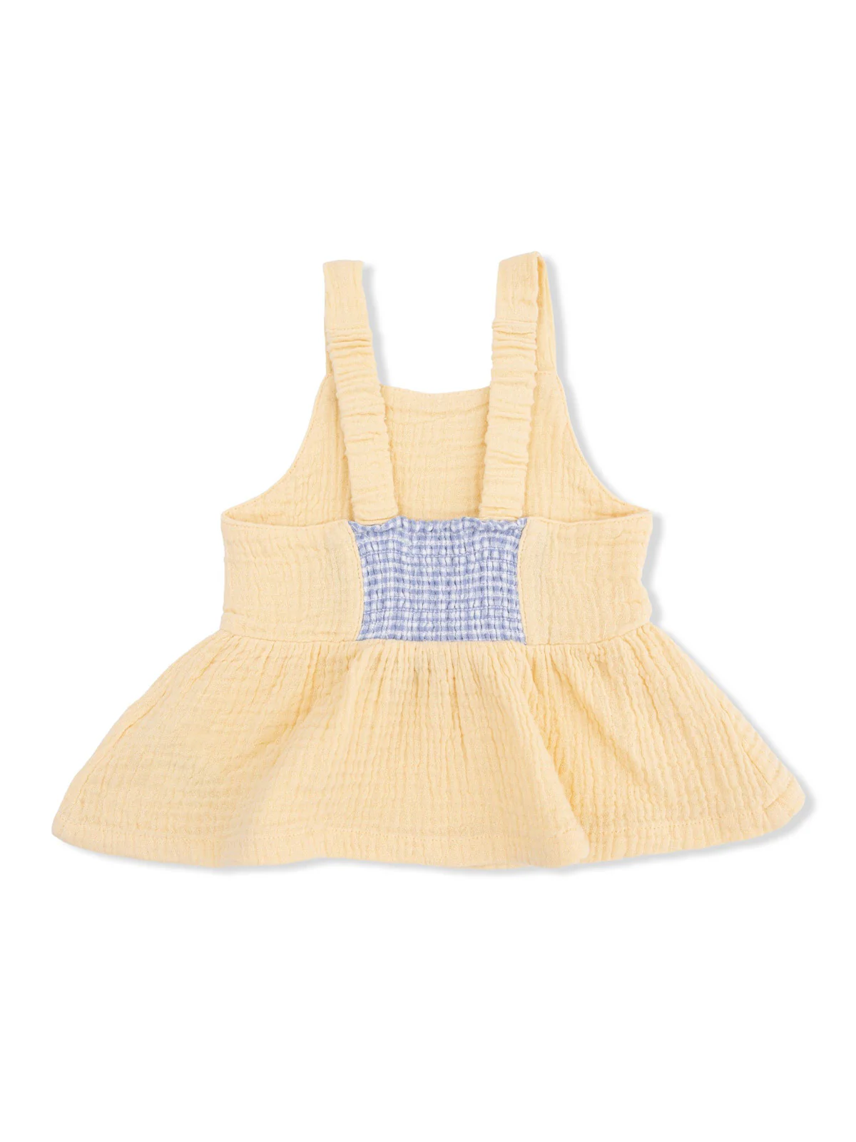 Peplum Tank & Wide Leg Pant, Micro Blue Gingham - Image 2