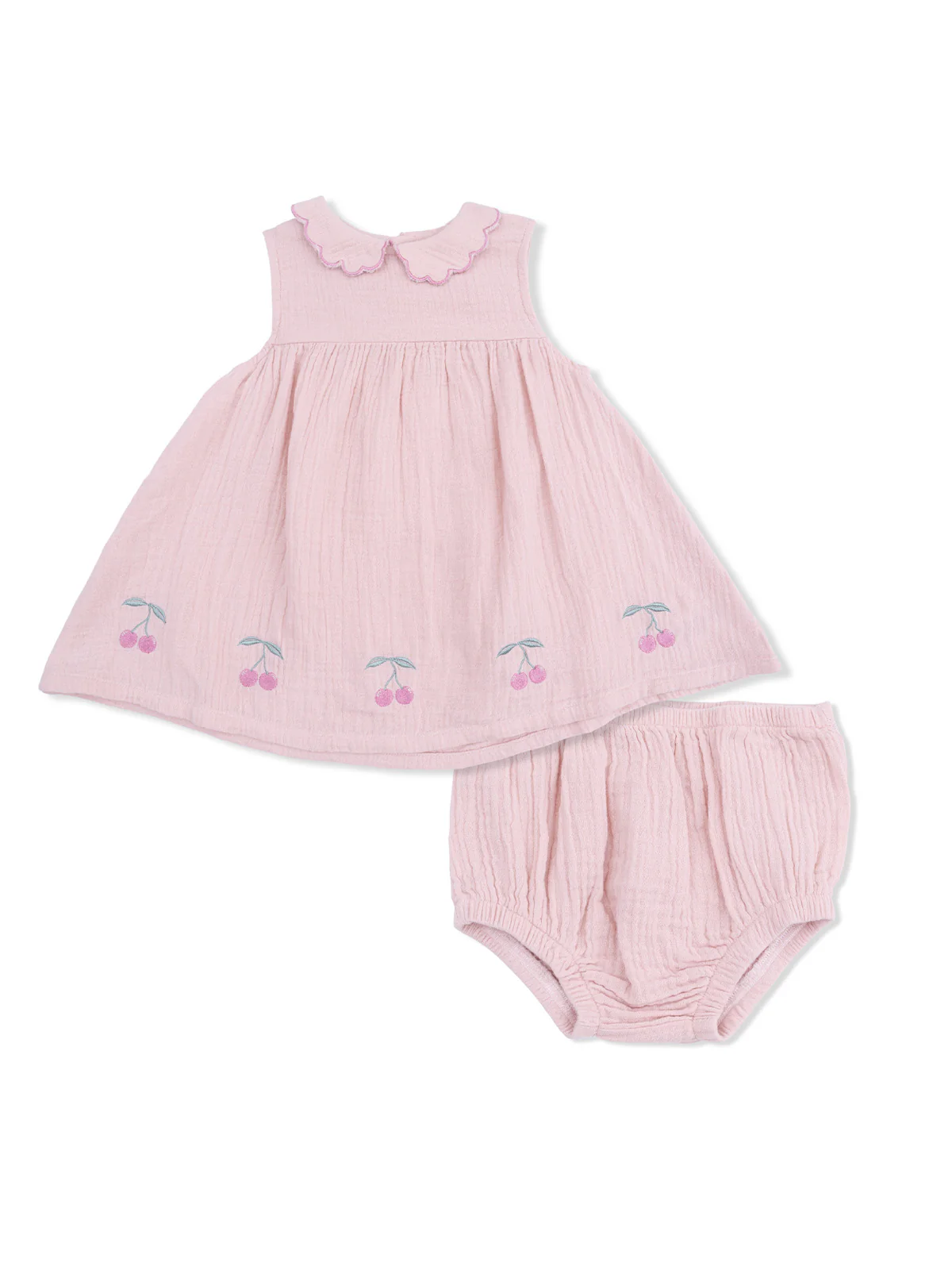 Petal Collar Dress Set, Lotus Pink Cherry
