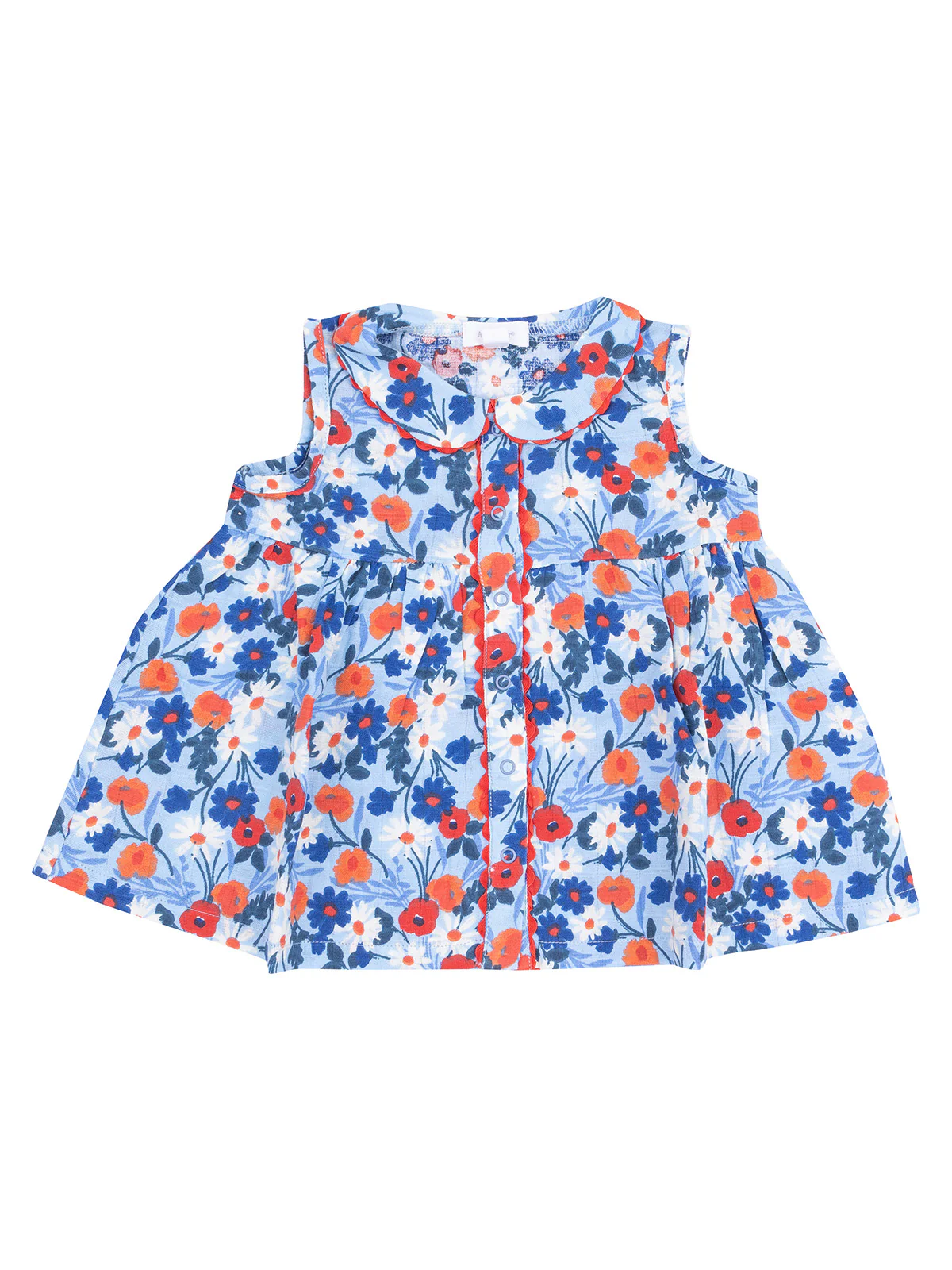 Peter Pan Button Front Dress, Poppy Days