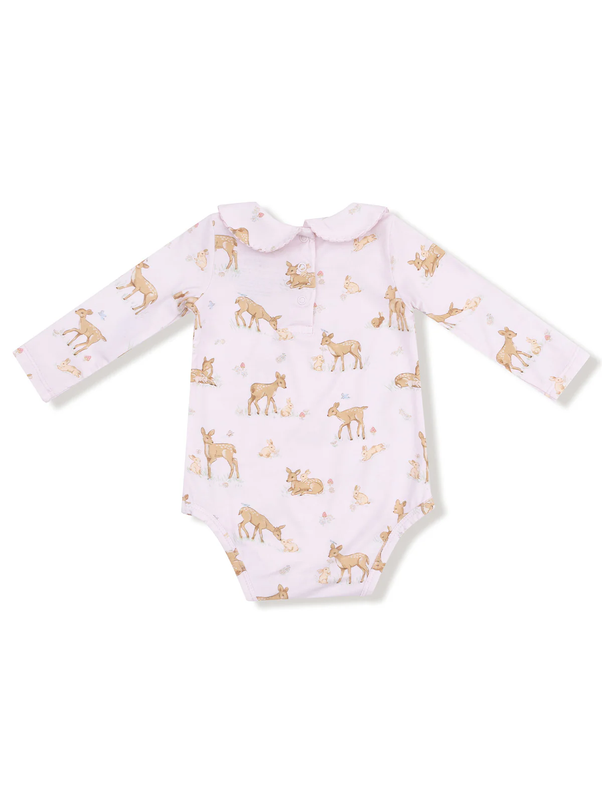 Peter Pan Collar Bodysuit, Little Fawn - Image 2