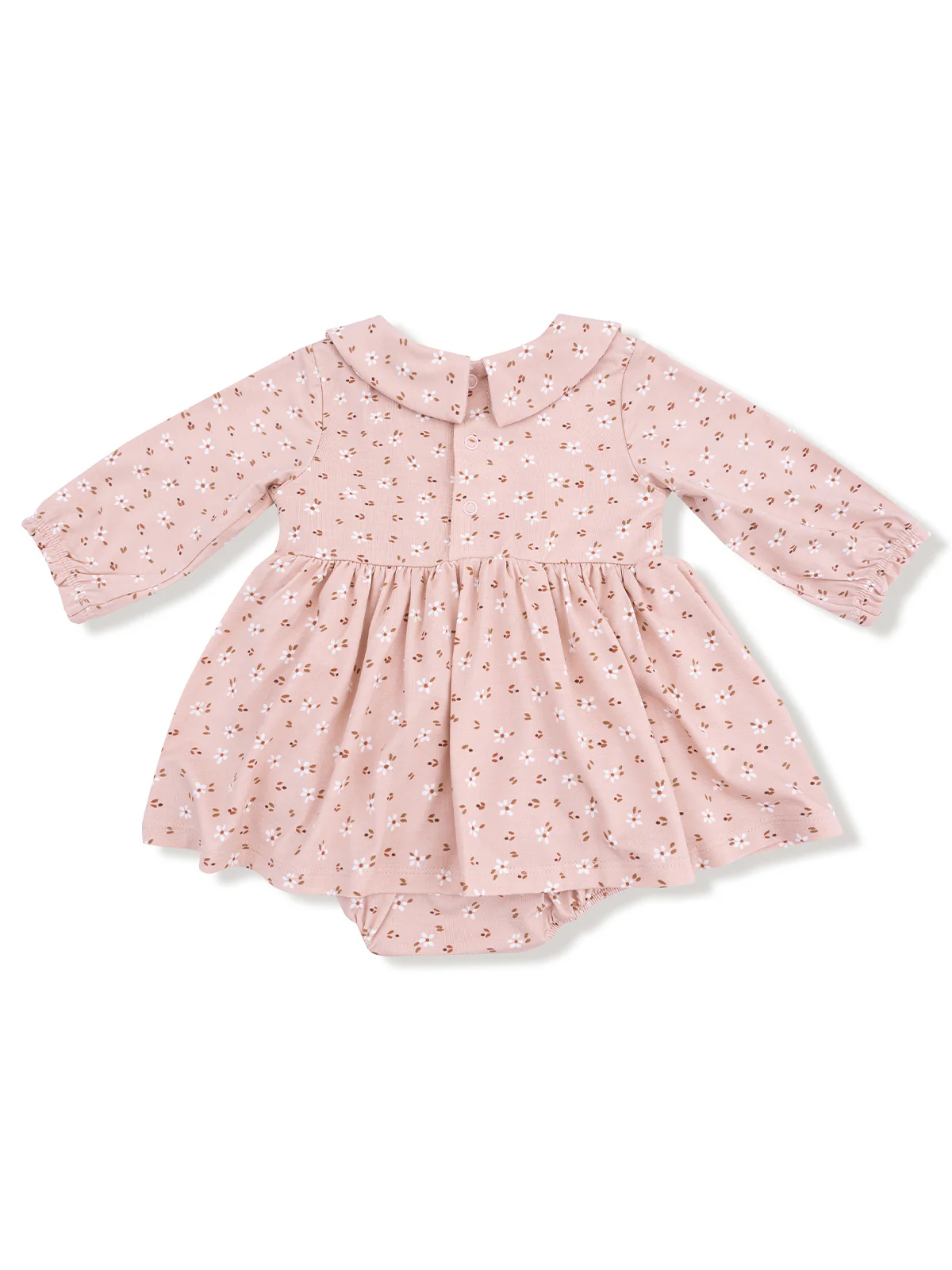 Peter Pan Collar Bubble w/ Skirt, Carrie Floral Pink - Image 2