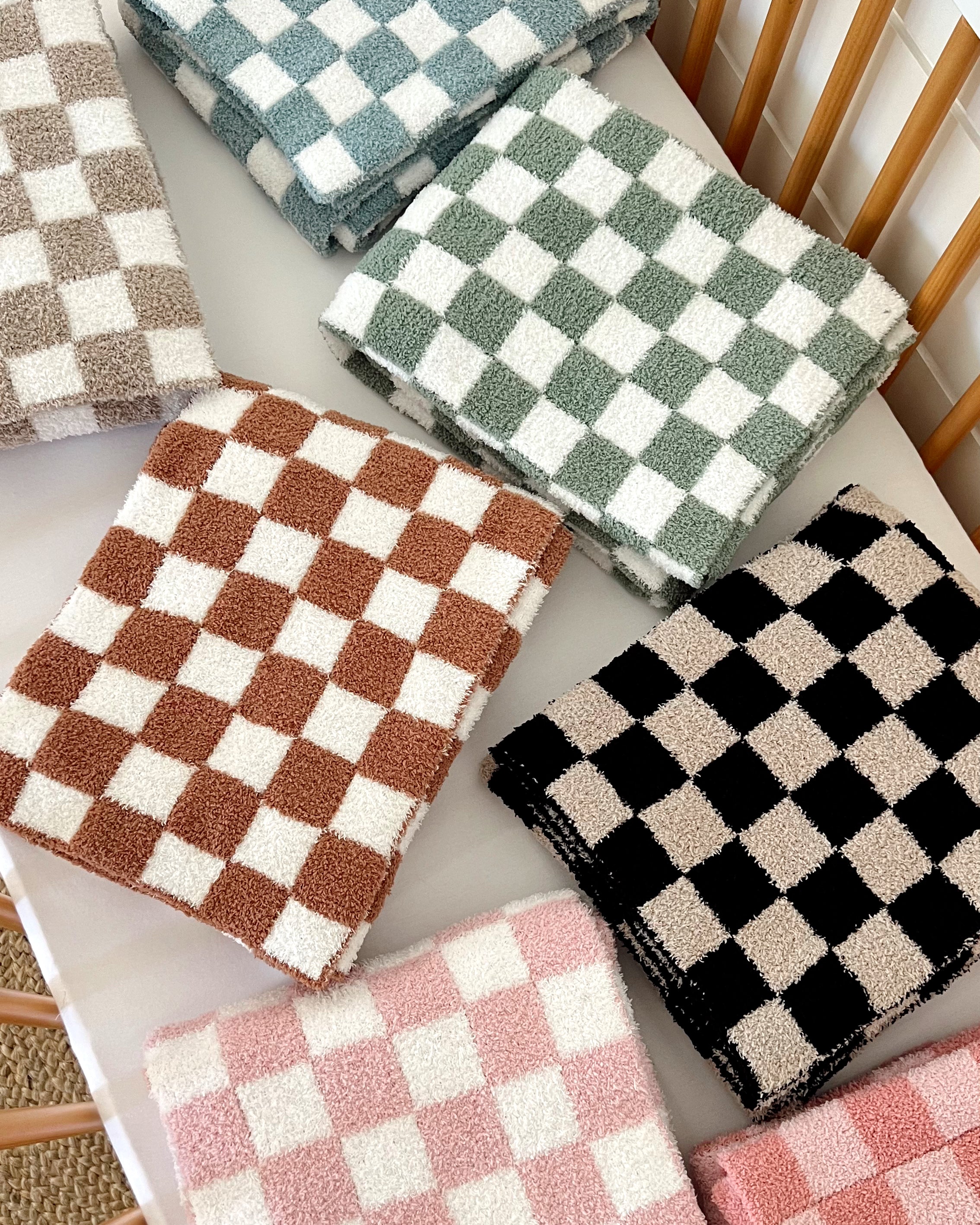 Phufy® Bliss Checkerboard Blanket, Sage - Image 3
