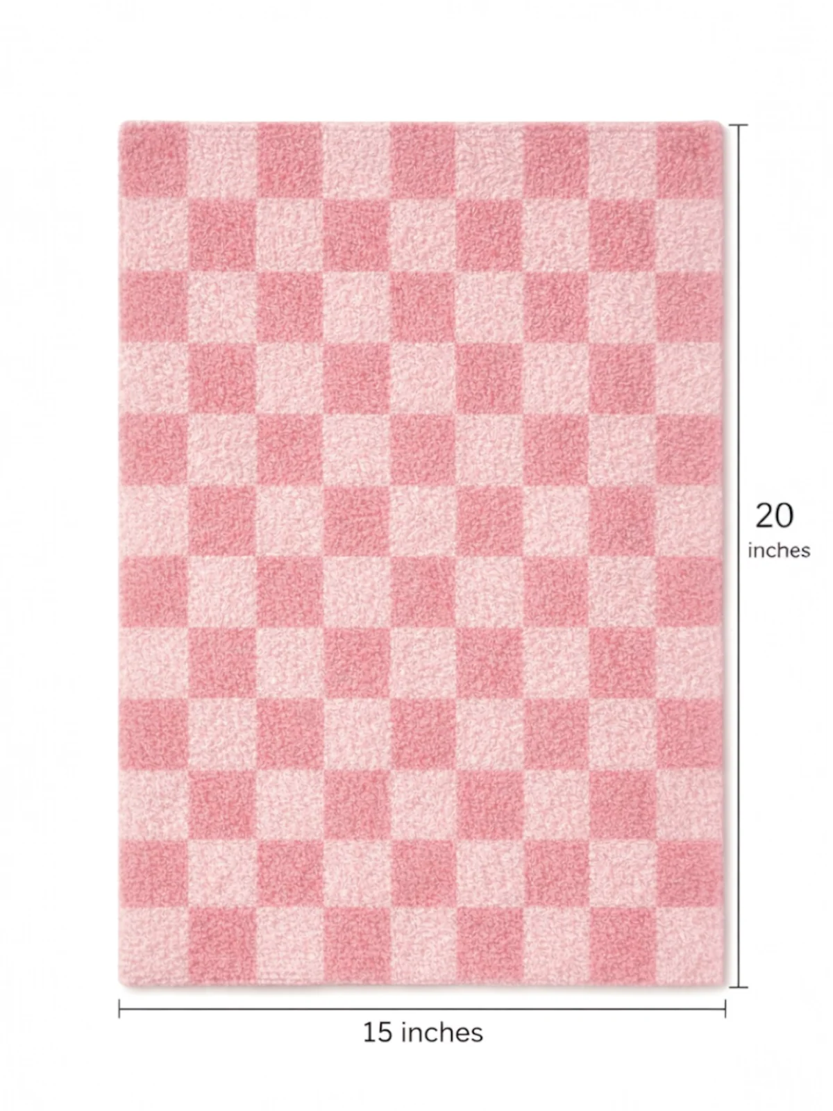 Phufy® Bliss Checkerboard Mini Blanket, Strawberry/Carnation - Image 3