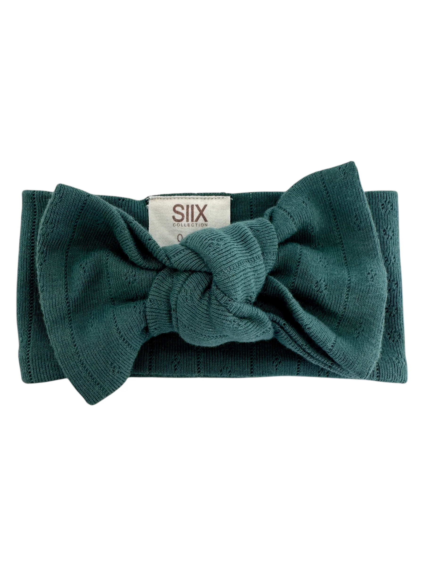 Pine / Organic Pointelle Bow