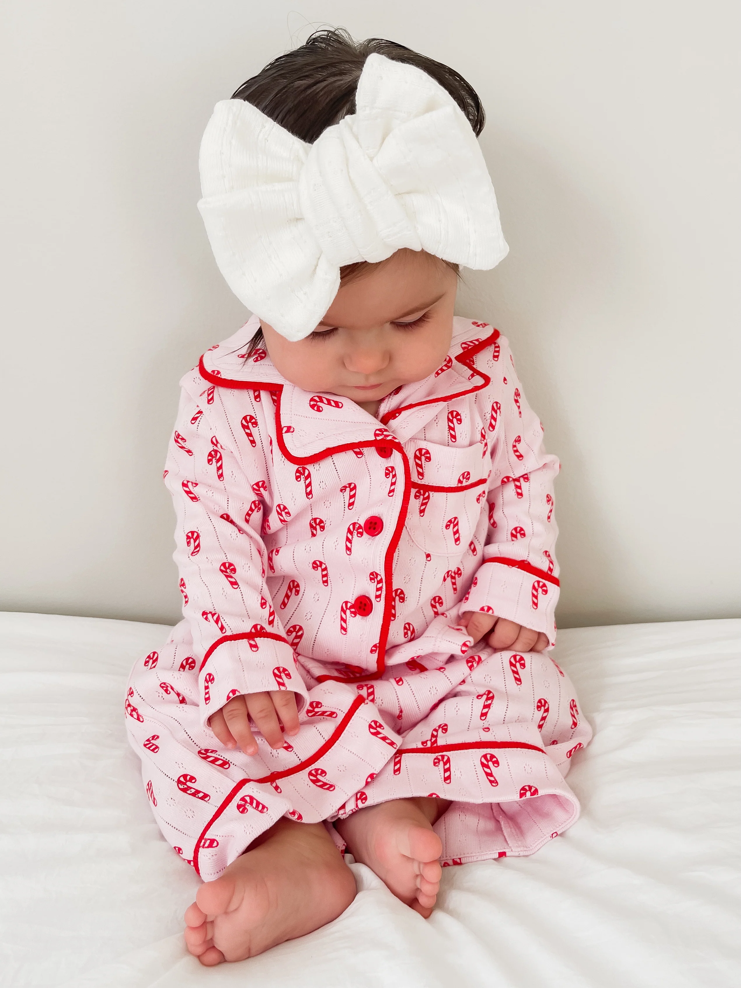 Pink Candy Cane / Organic Pointelle Lounge Set - Image 10