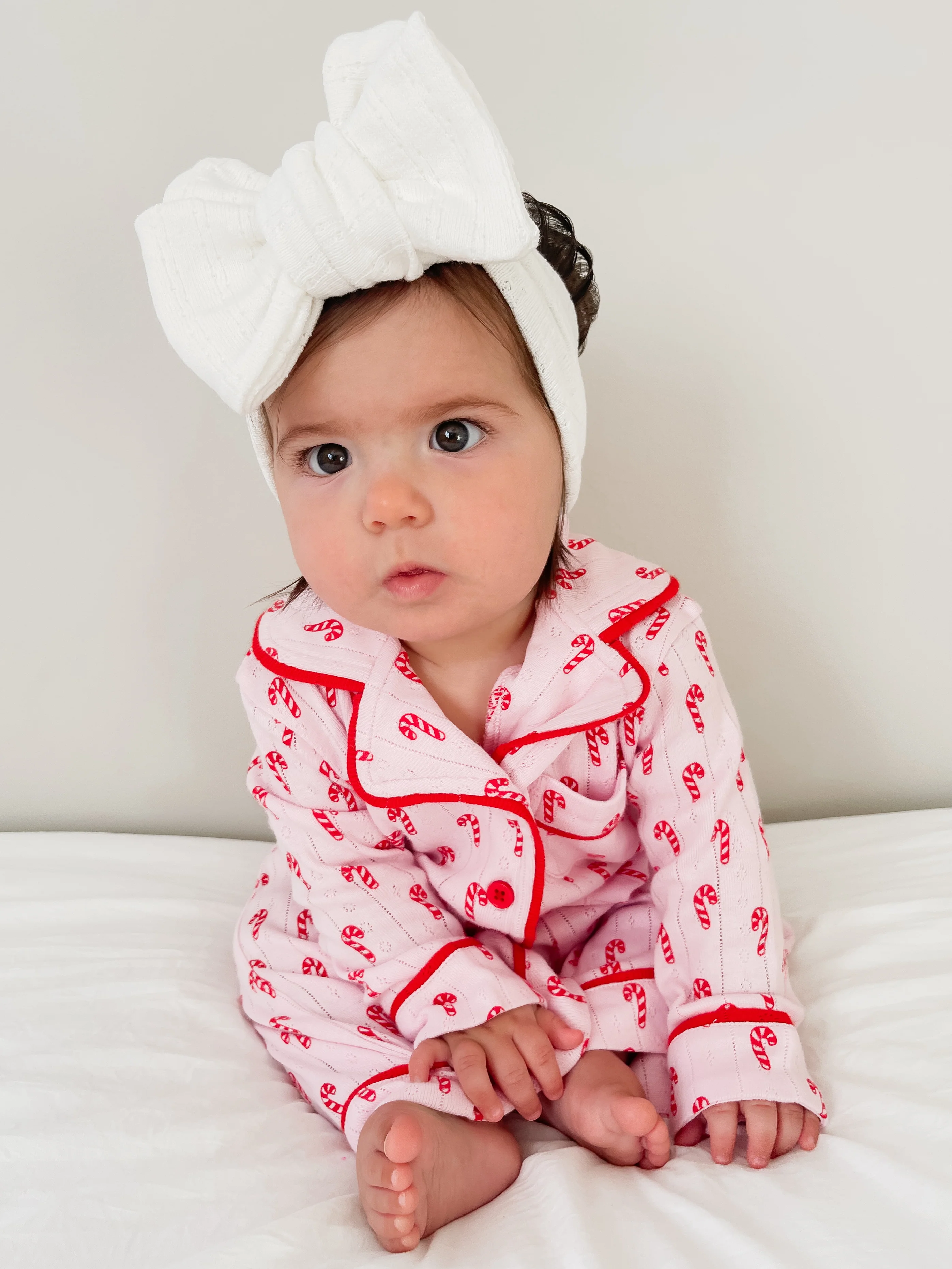 Pink Candy Cane / Organic Pointelle Lounge Set - Image 12