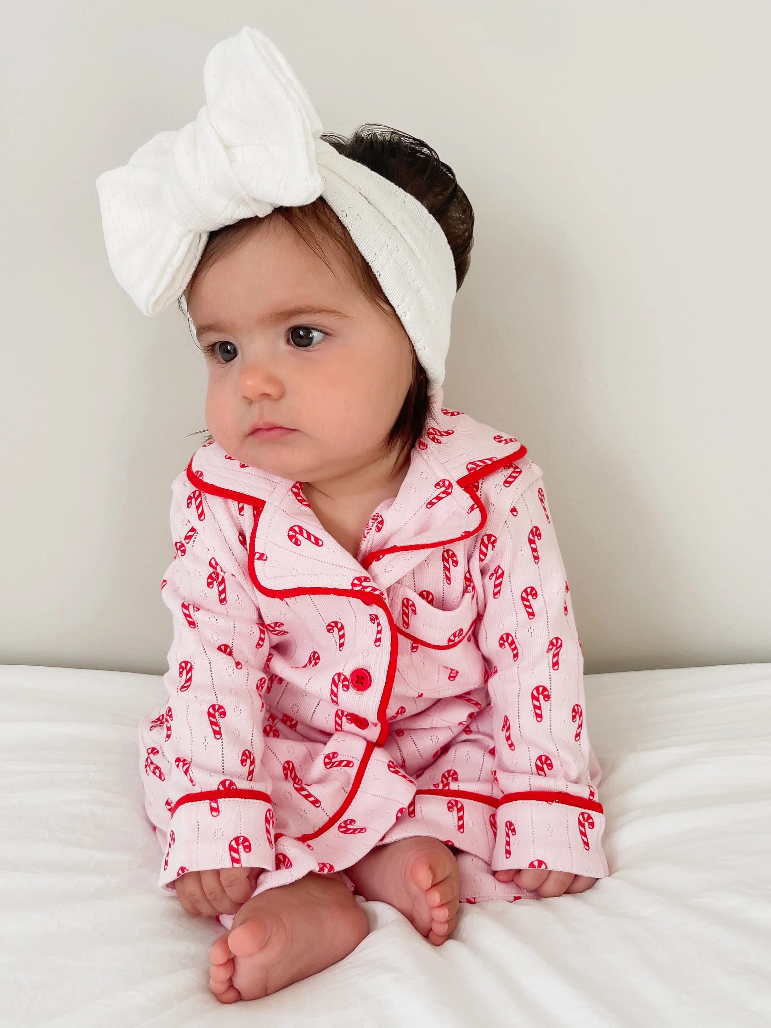 Pink Candy Cane / Organic Pointelle Lounge Set - Image 3