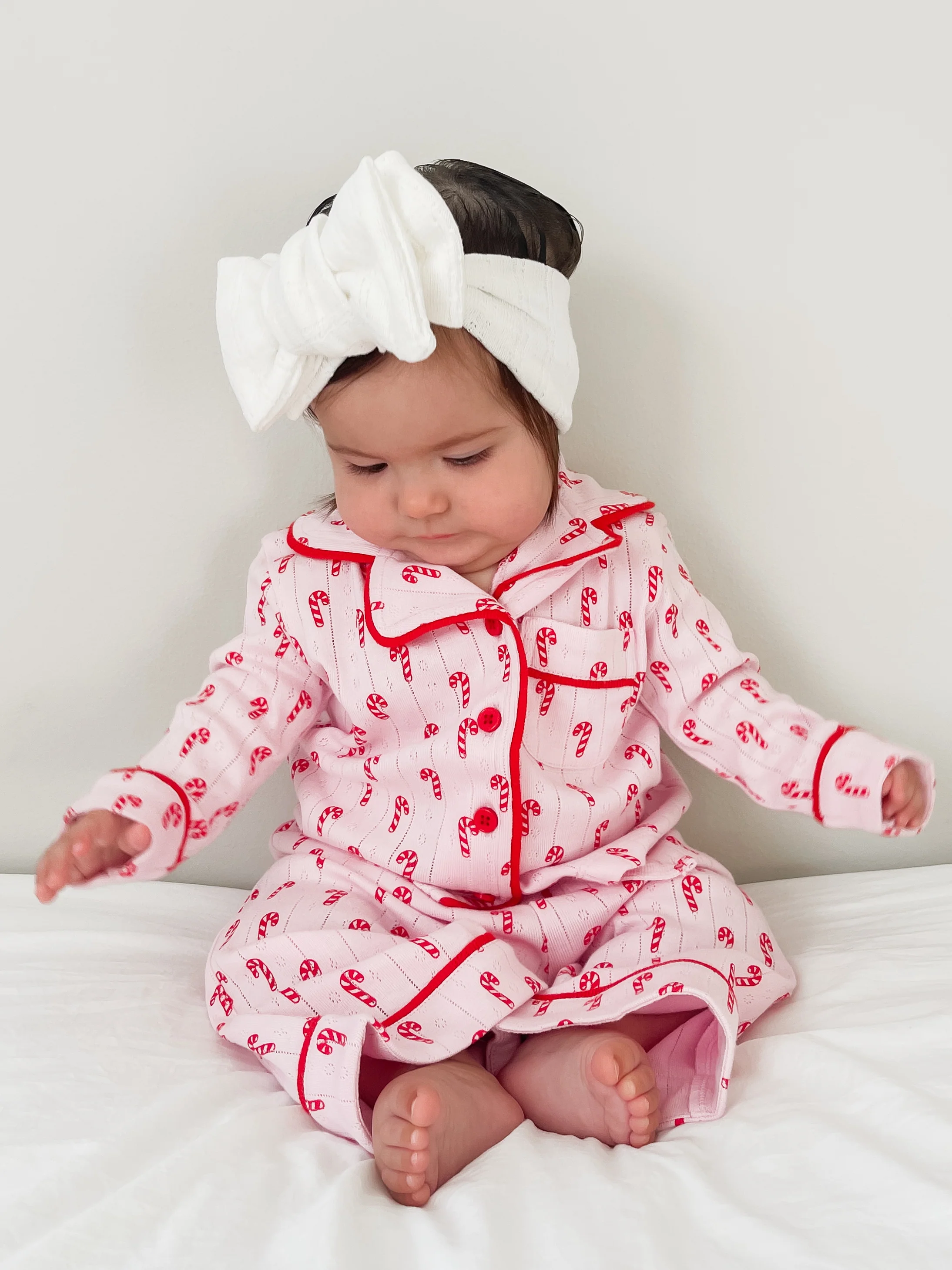 Pink Candy Cane / Organic Pointelle Lounge Set - Image 5