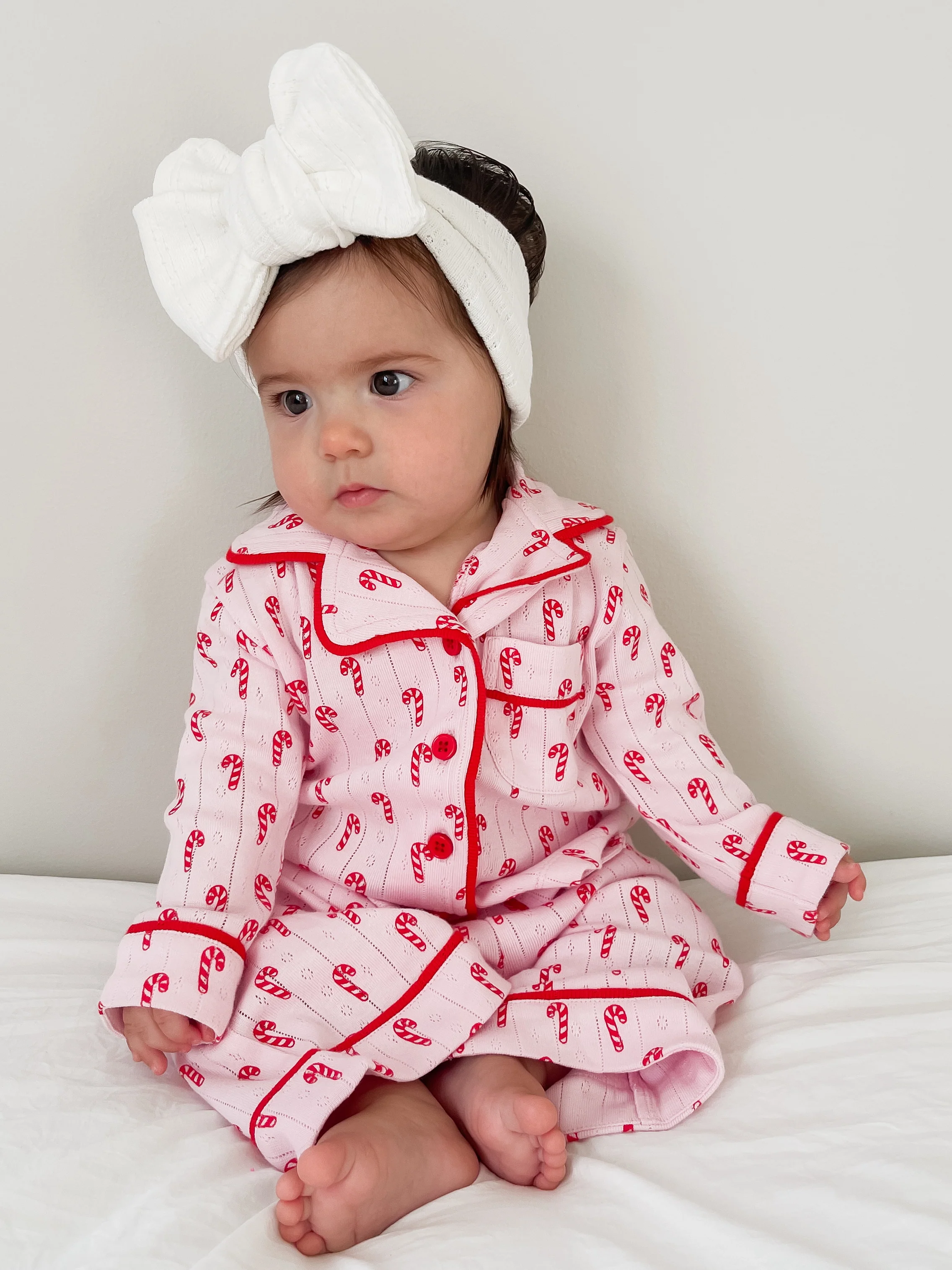 Pink Candy Cane / Organic Pointelle Lounge Set - Image 6