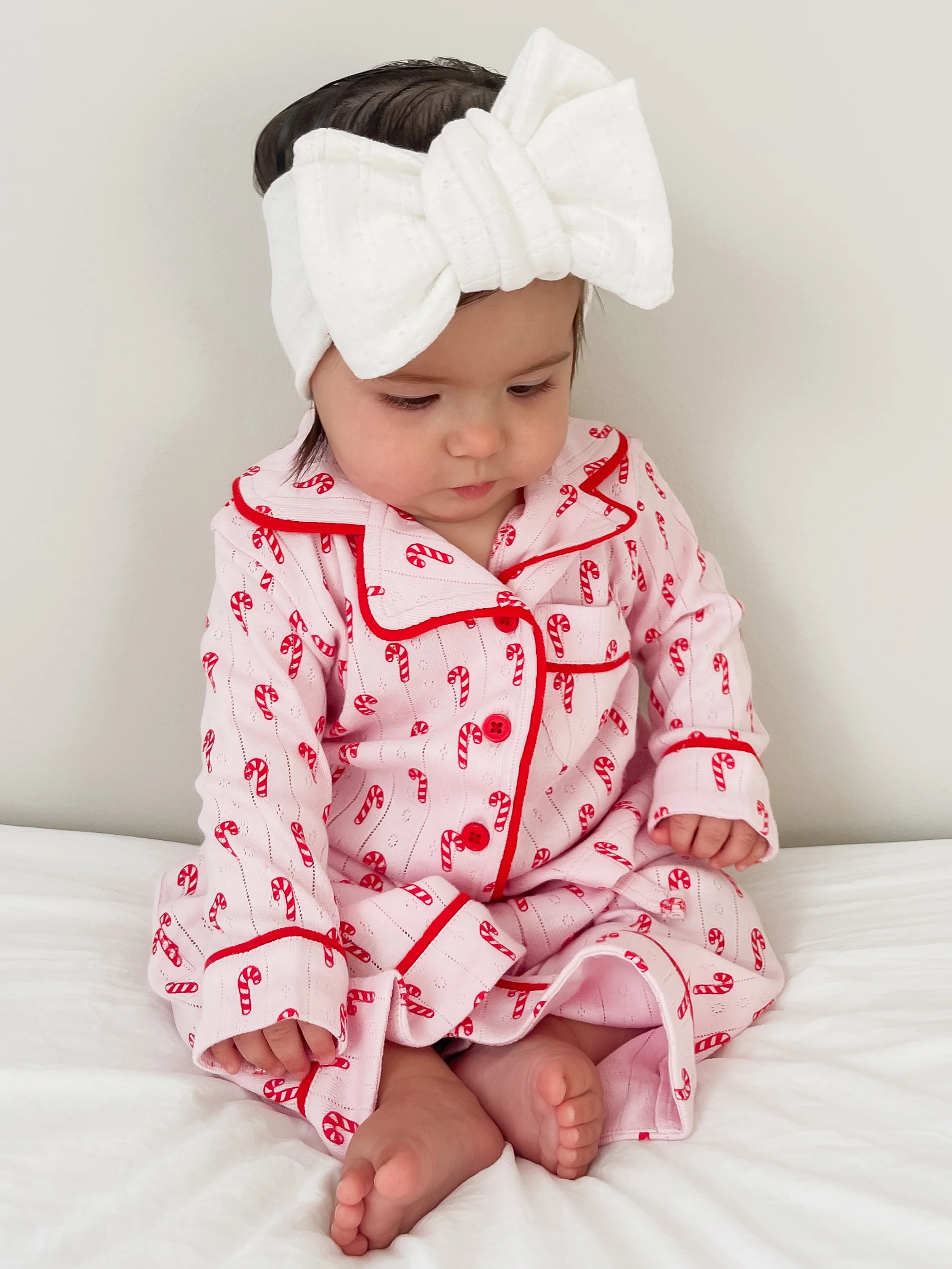 Pink Candy Cane / Organic Pointelle Lounge Set - Image 7