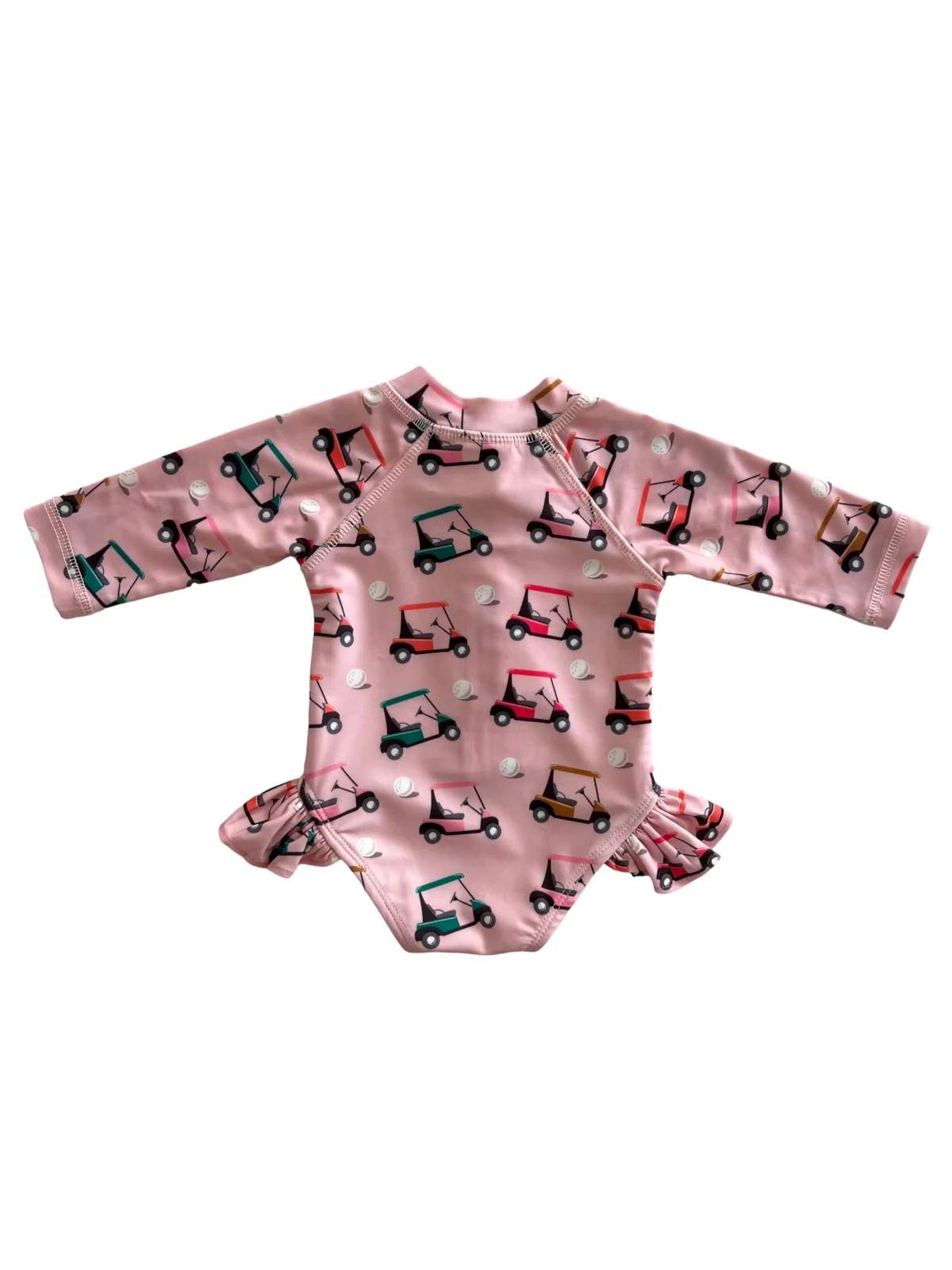 Pink Golf Cart / Skipper Rashguard Swimsuit / UPF 50+ - Image 5