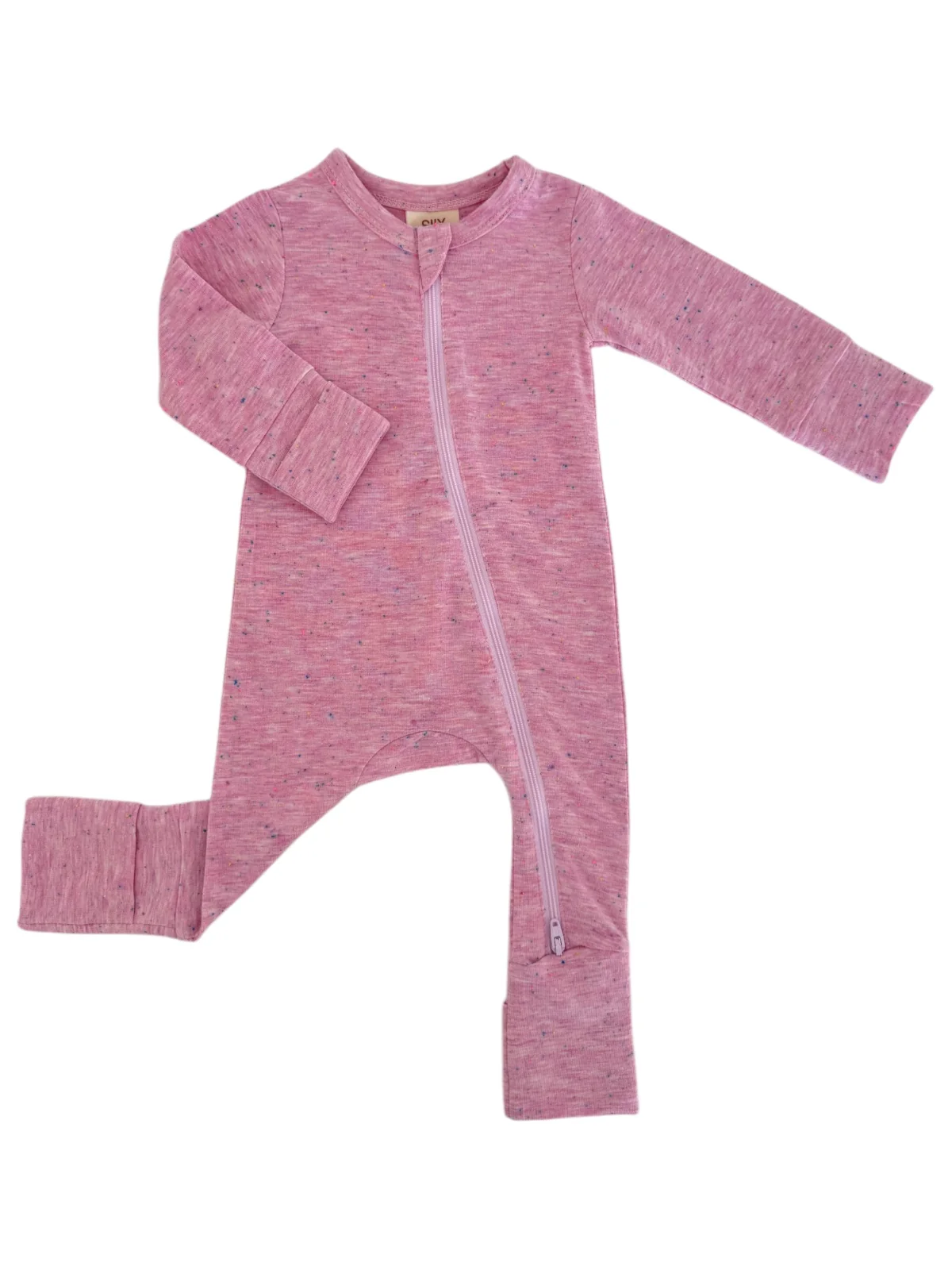 Pink Speckle / 2-Way Zip Romper - Image 2