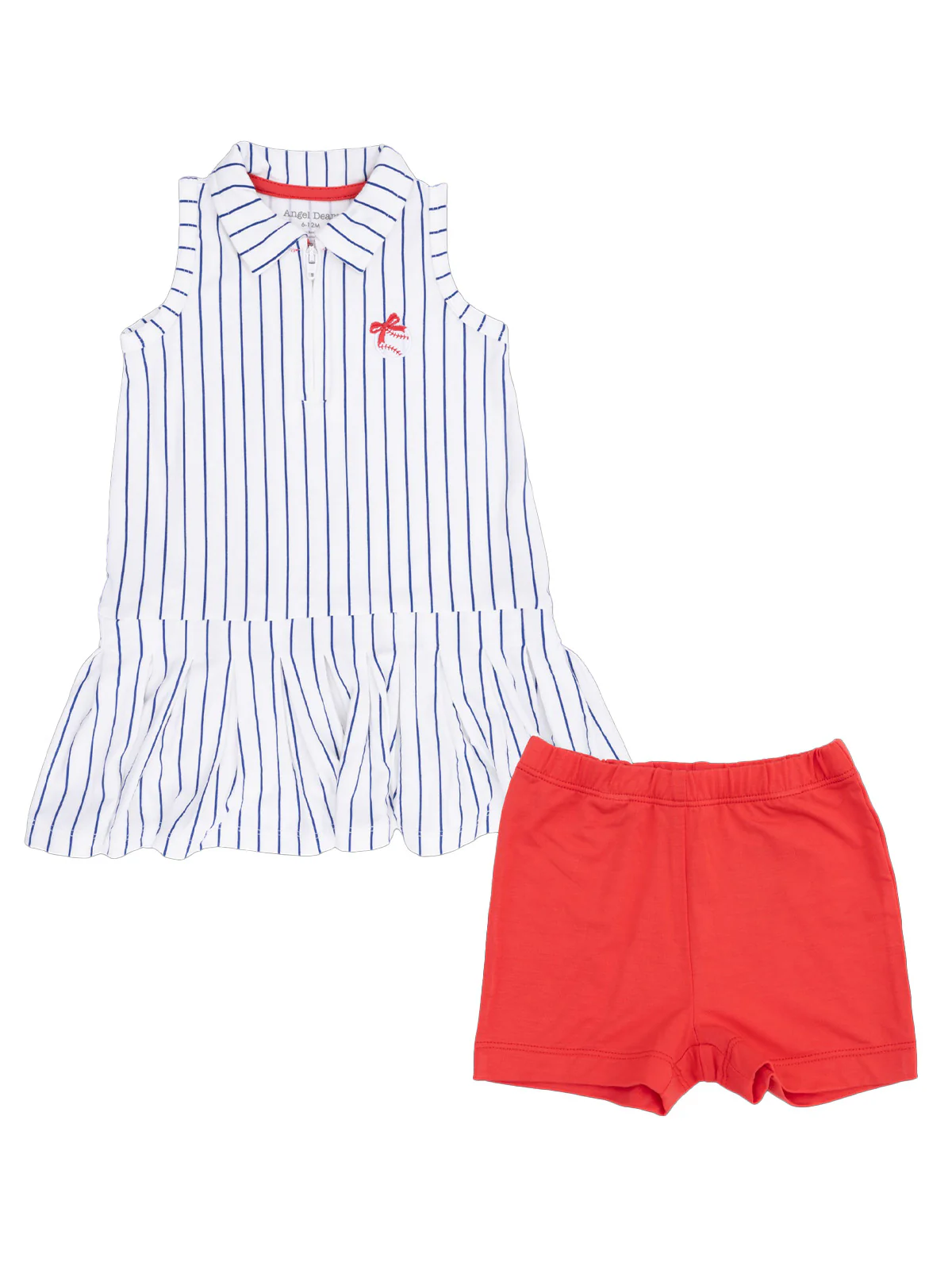 Polo Dress & Shorts Set, Baseball Stripe