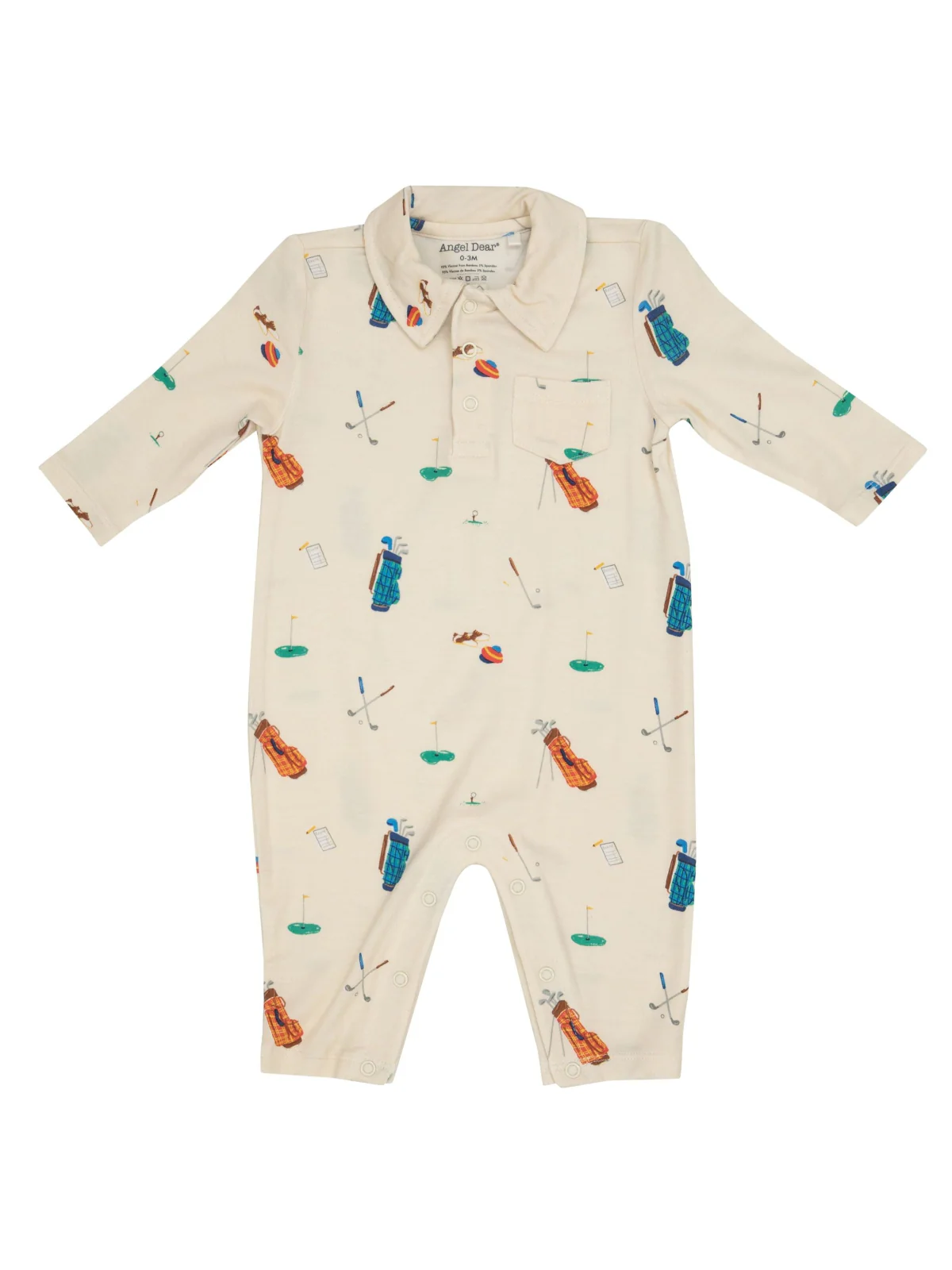 Polo Romper, Golf Cream