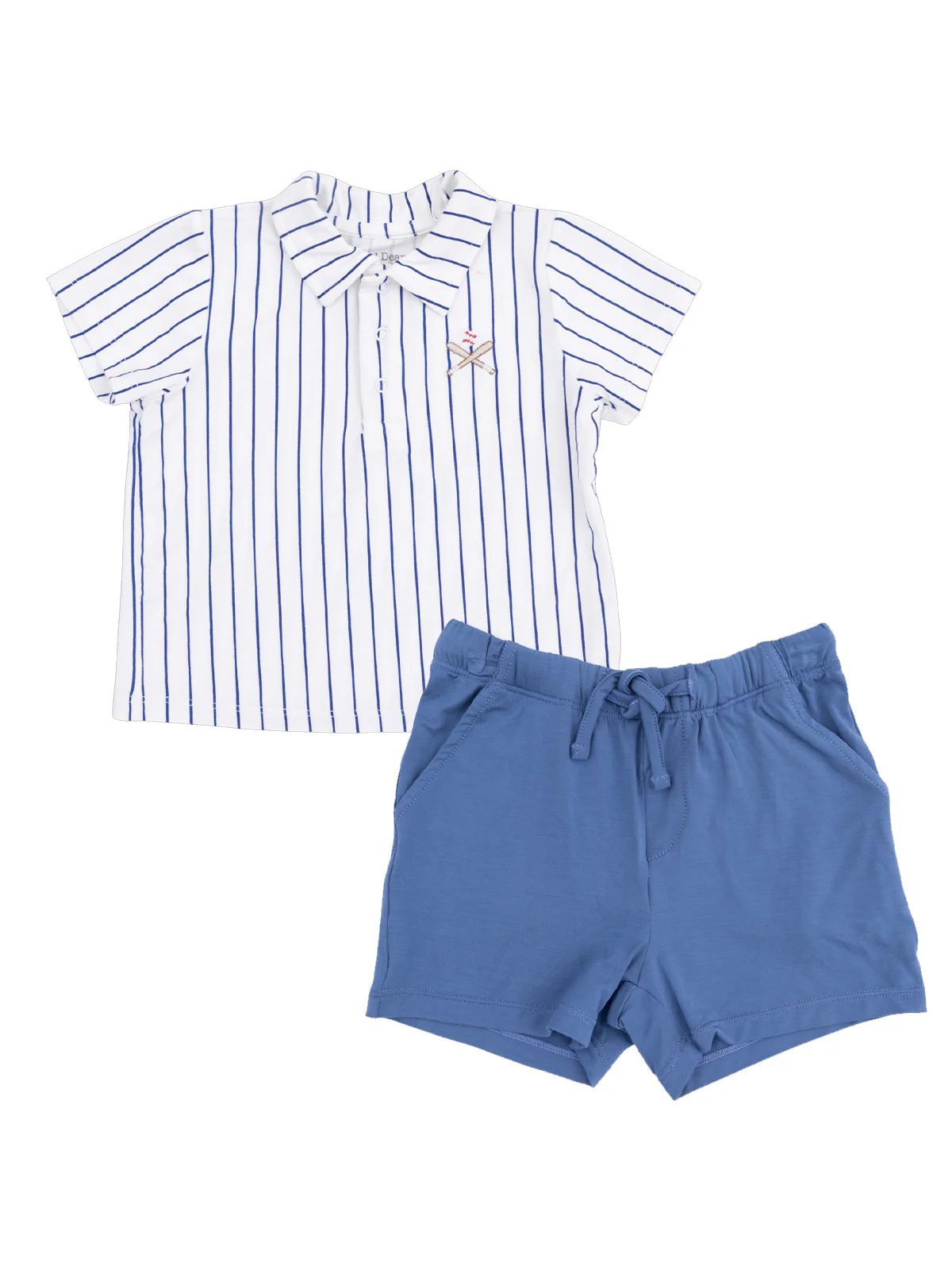 Polo Shirt & Everyday Short Set, Baseball Stripe