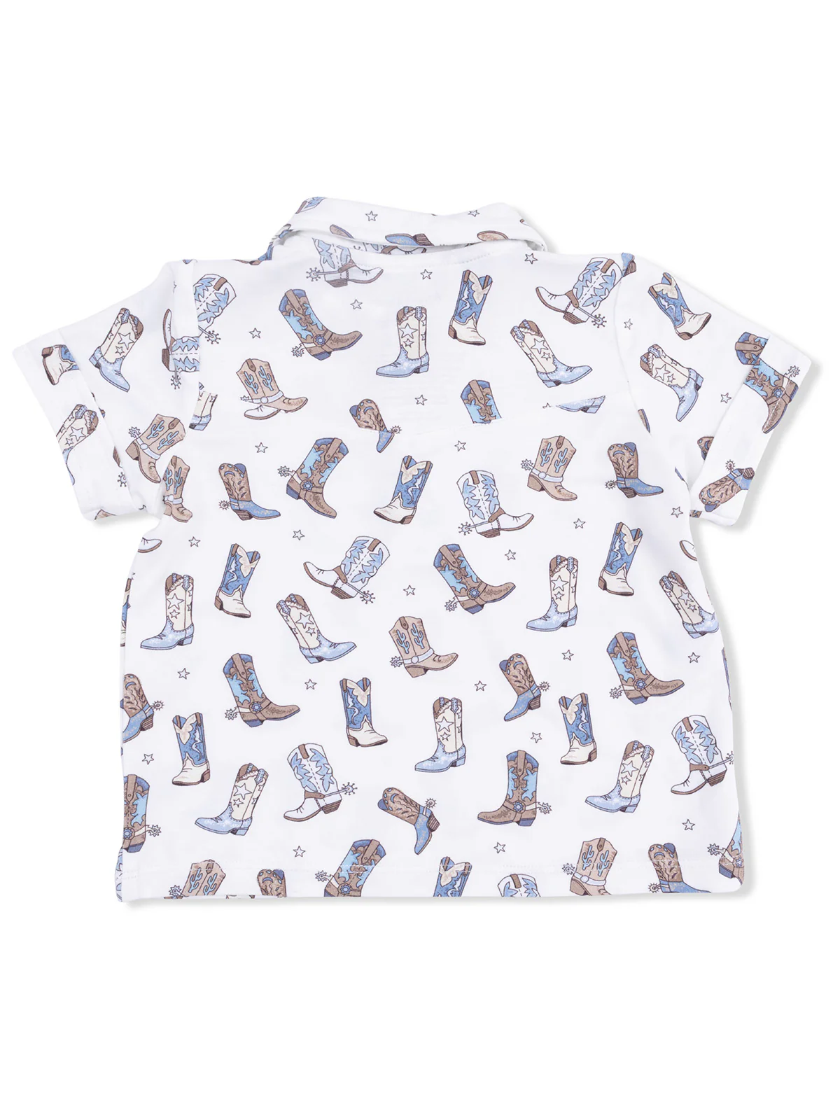 Polo Shirt & Casual Short Set, Cowboy Boots - Image 2