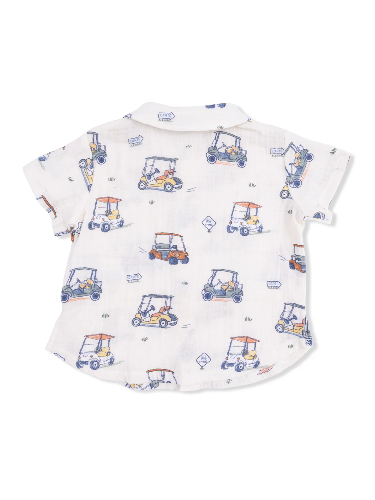 Polo Shirt & Casual Short Set, Zooming Golf Carts - Image 2