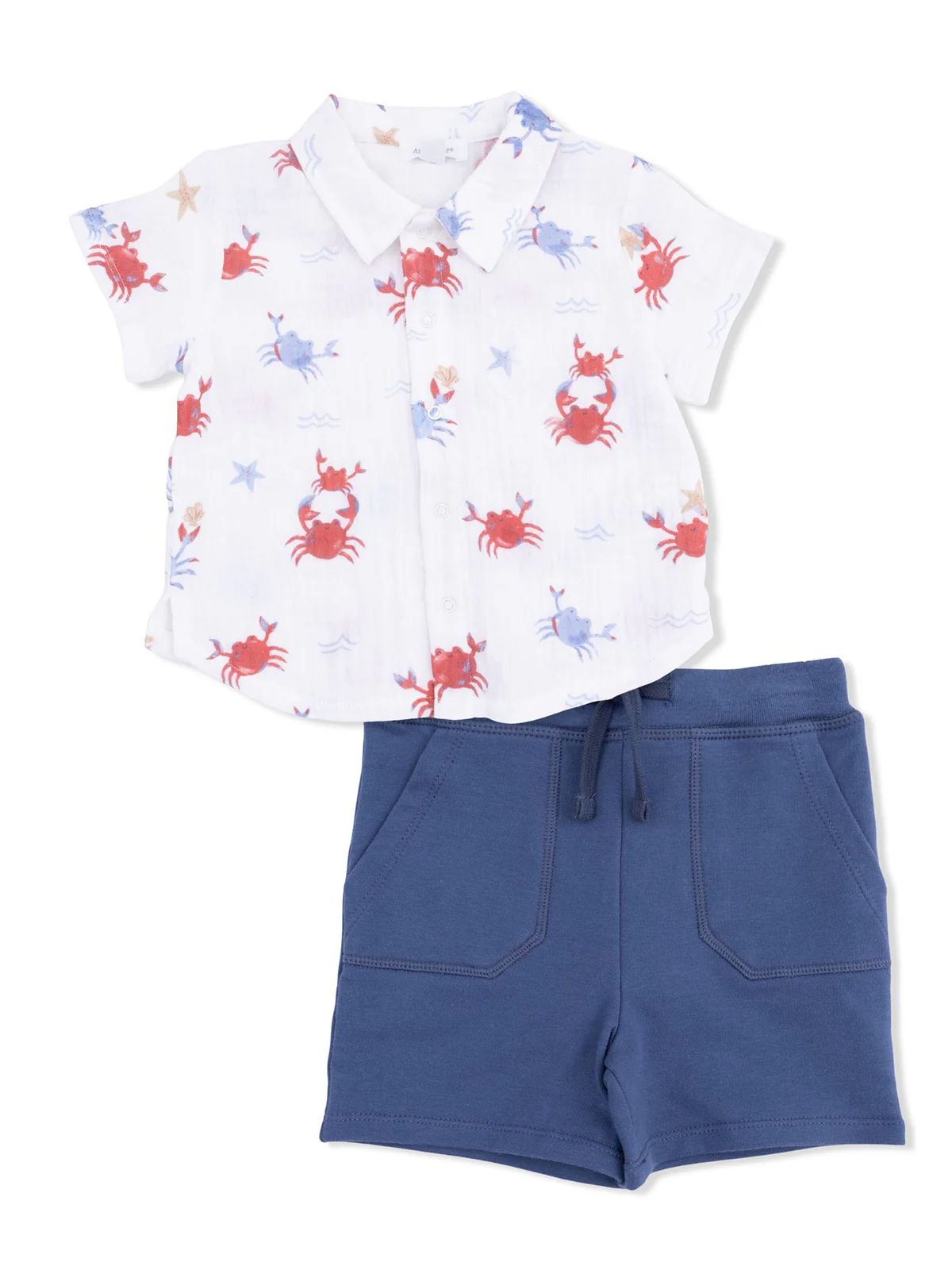 Polo Shirt & Everyday Short Set, Crayon Crabs